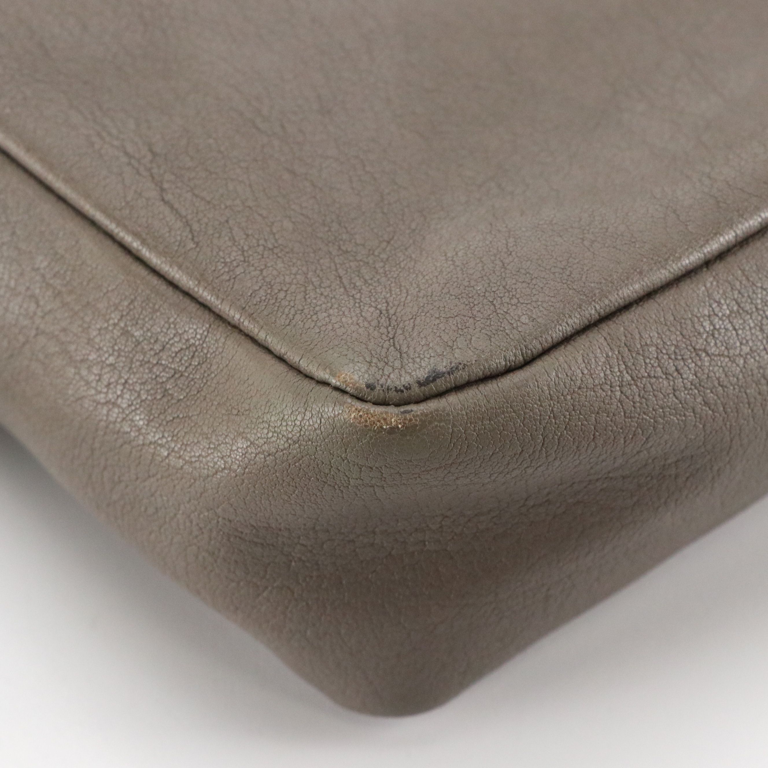 Saint Laurent YSL Lou Crossbody Camera Bag in Grey Goatskin Leather