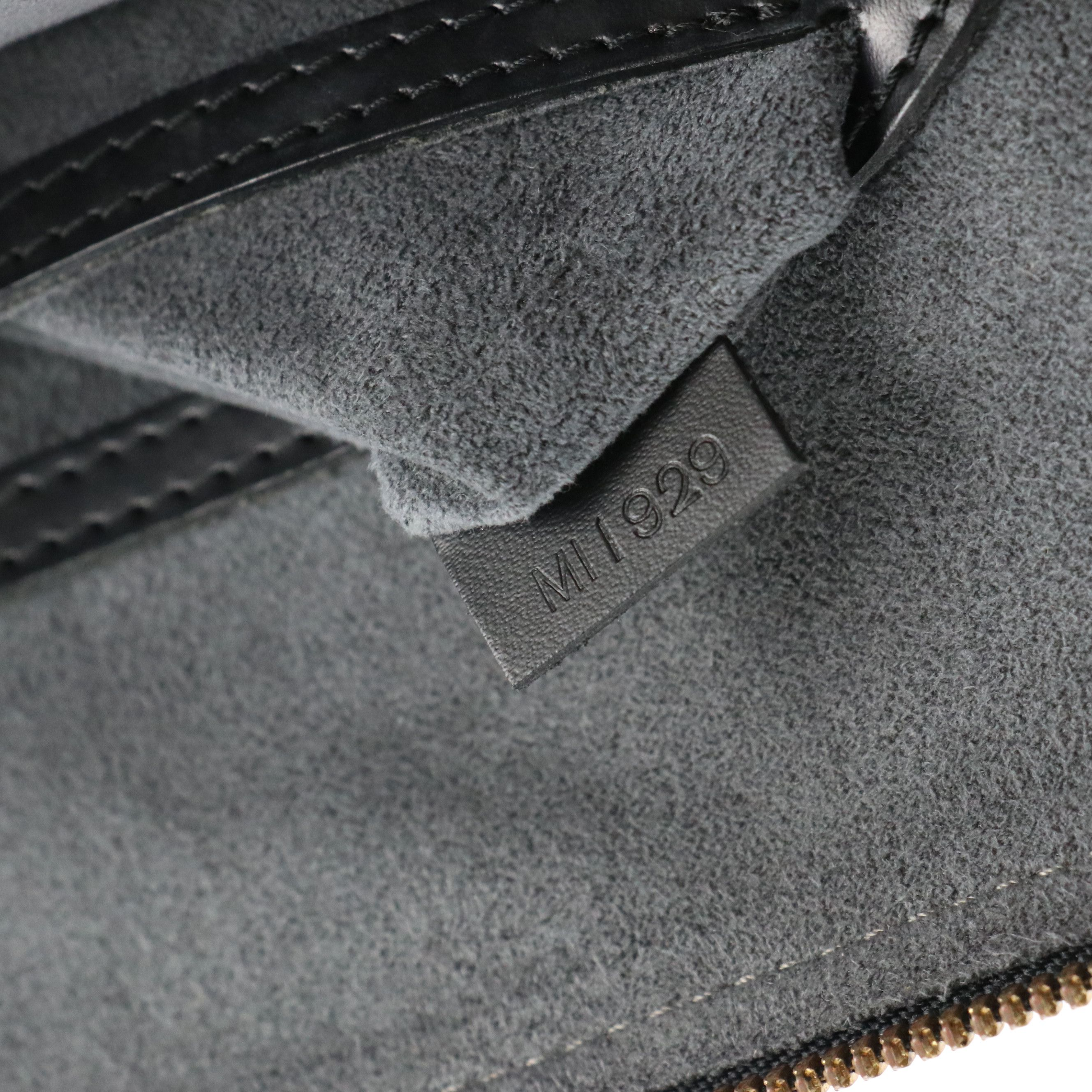 Louis Vuitton Alma PM Handbag in Black Epi and Smooth Leather