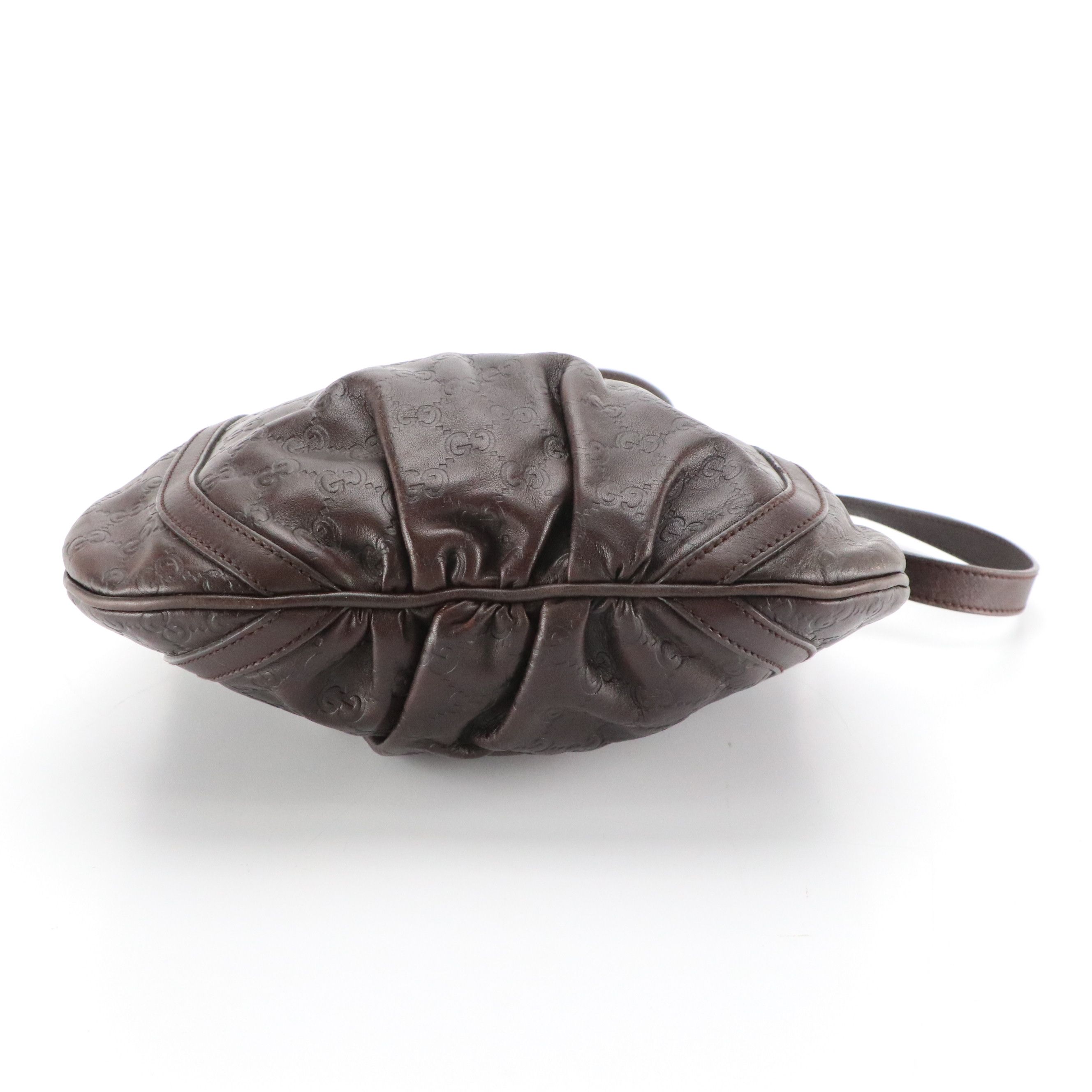 Gucci D Ring Crossbody Bag in Chocolate Brown Guccissima and Calfskin Leather