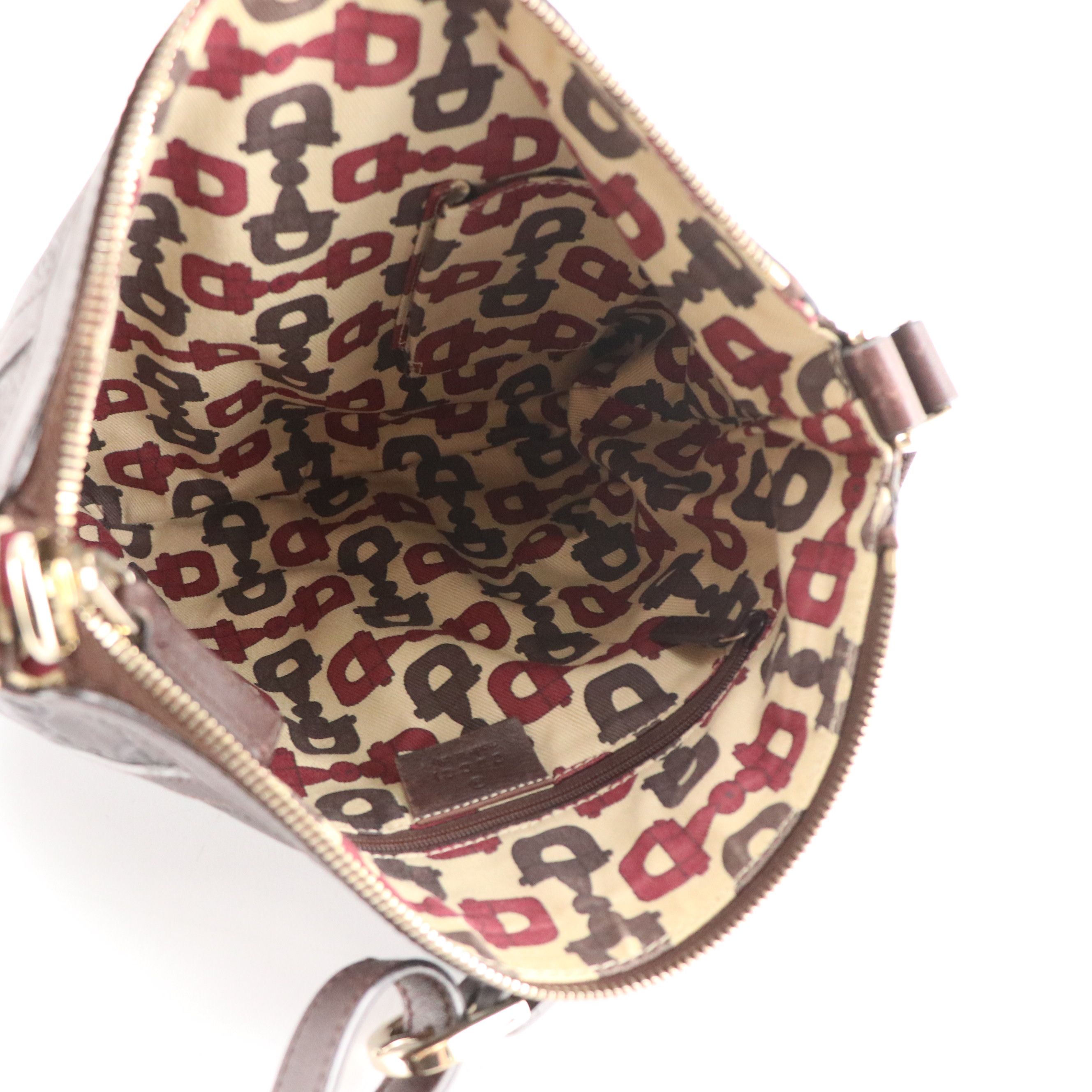 Gucci D Ring Crossbody Bag in Chocolate Brown Guccissima and Calfskin Leather