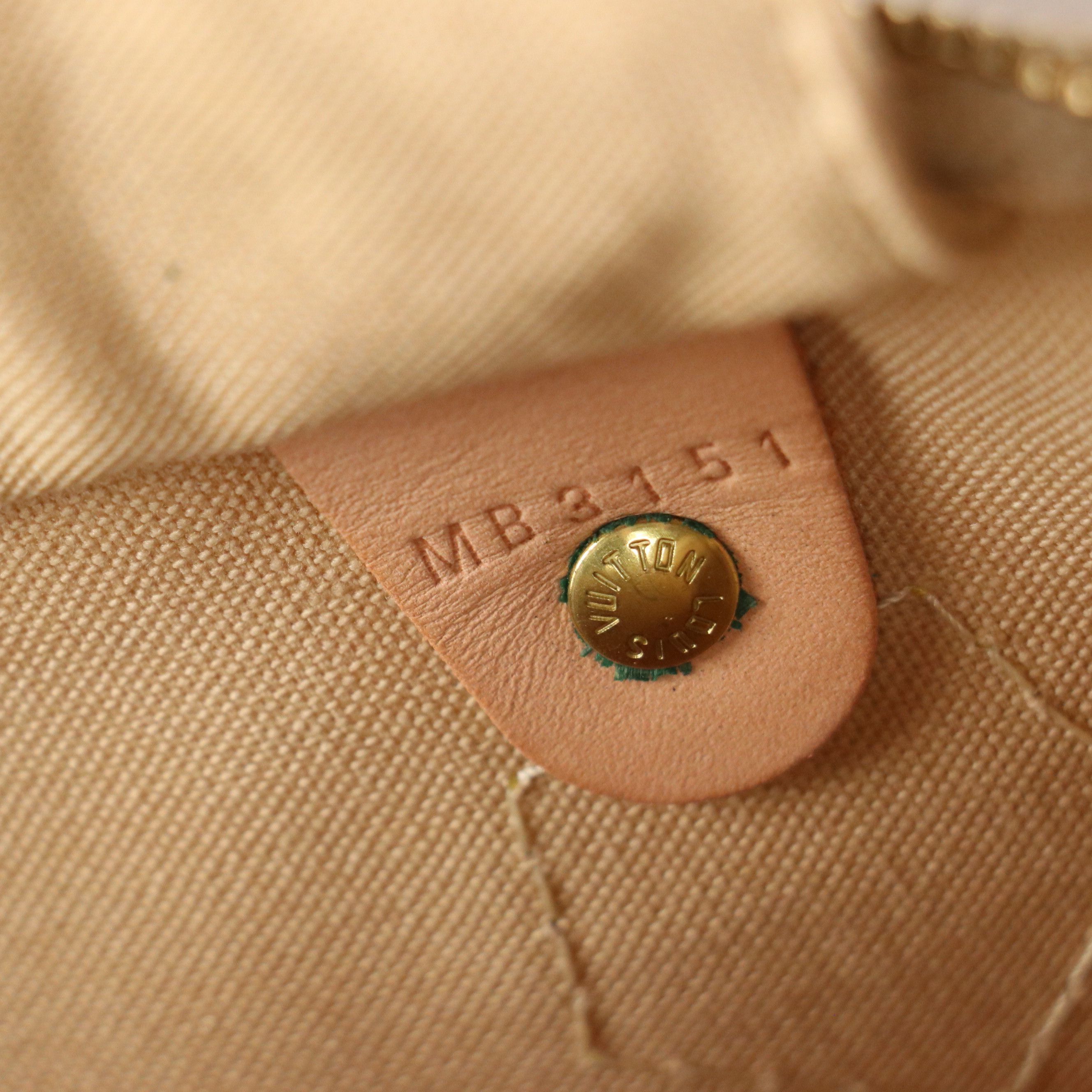 Louis Vuitton Speedy 30 Boston Bag in Damier Azur Canvas and Vachetta Leather