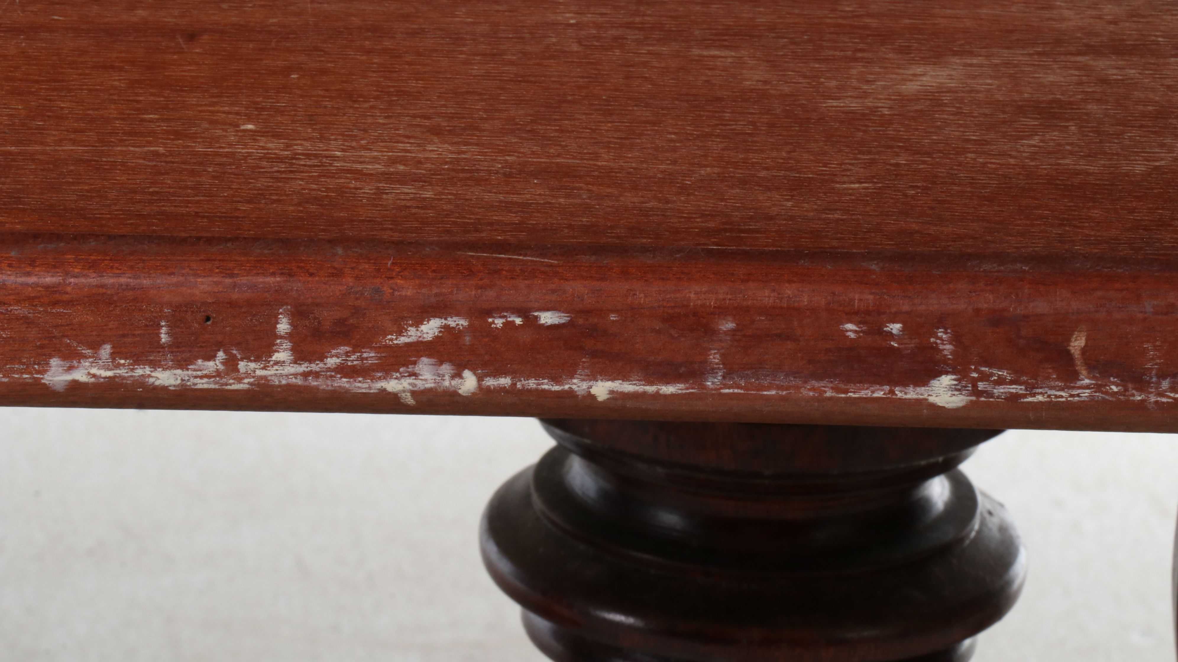 Baroque Style Mahogany Trestle Table