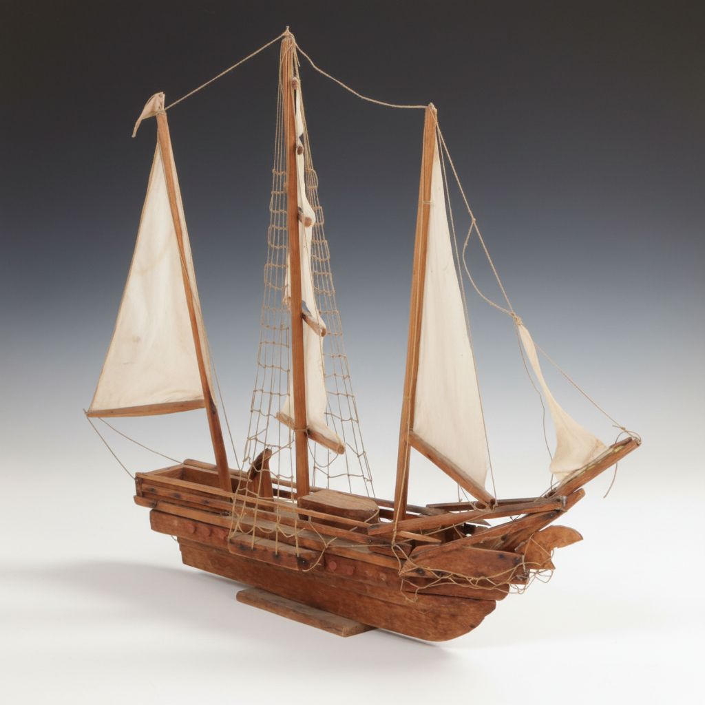 Hand-Crafted Polacca Model Ship