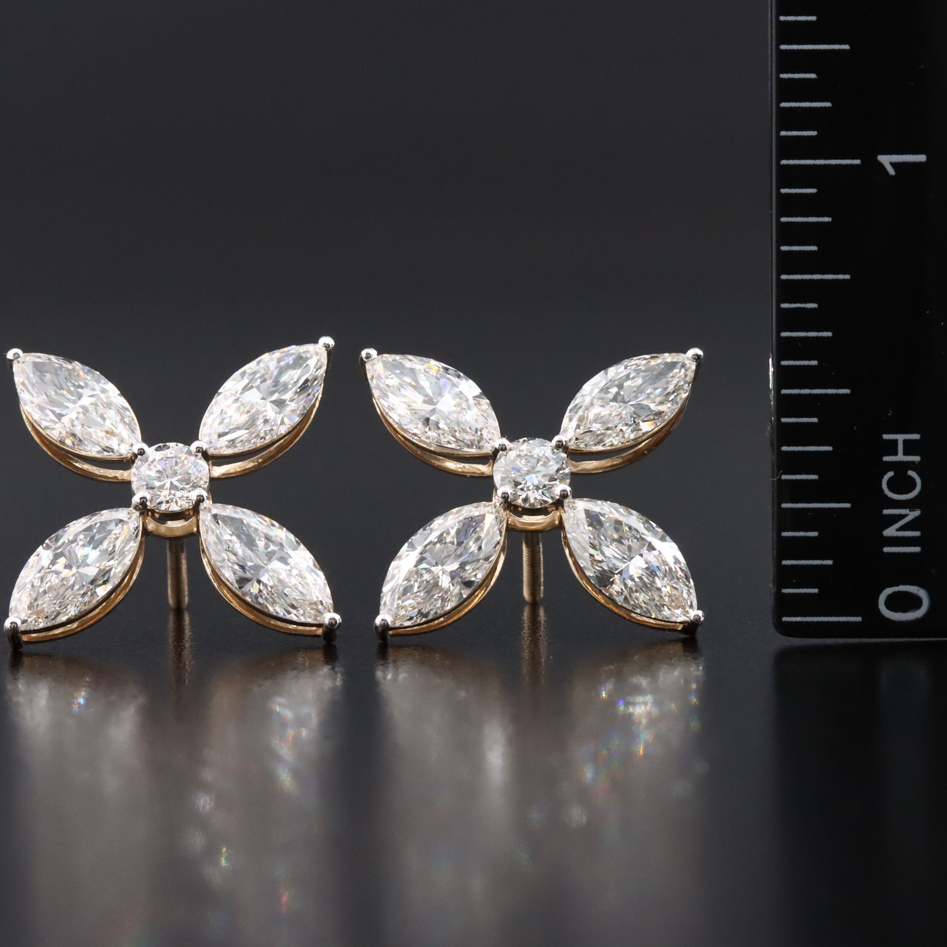 14K 6.43 CTW Lab Grown Diamond Earrings