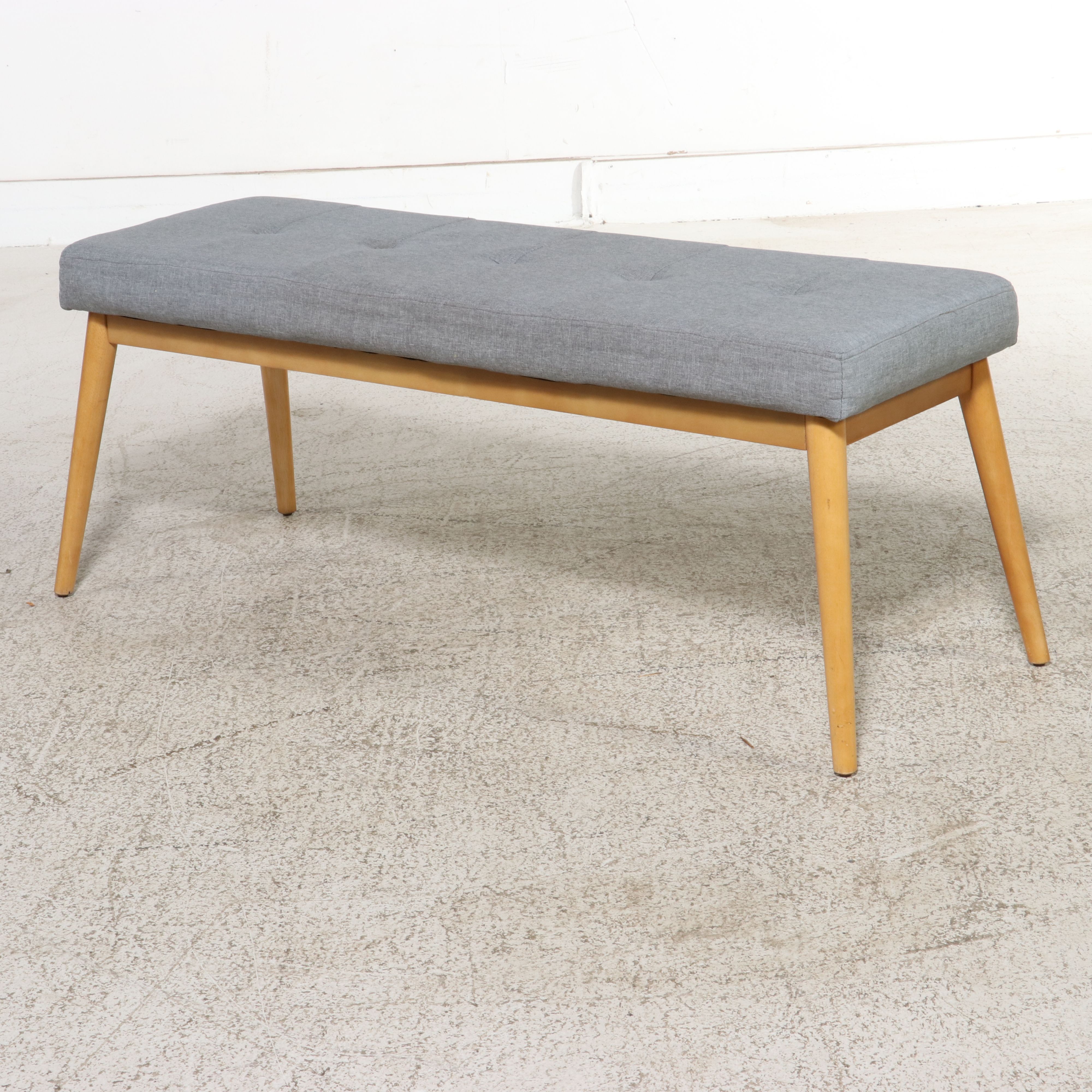 Pair of Mid Century Modern Style Upholstered Benches