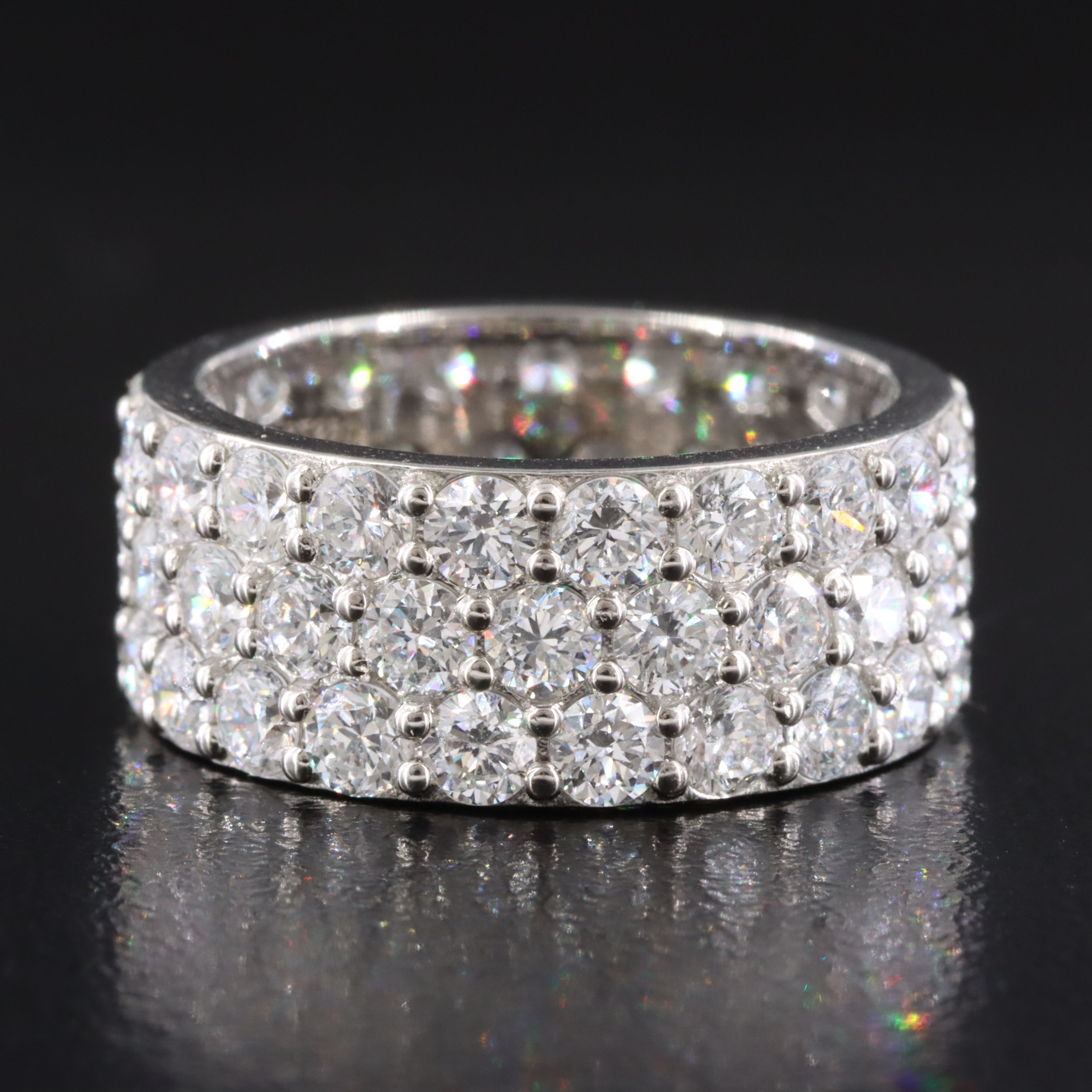 Platinum 5.47 CTW Lab Grown Diamond Eternity Band