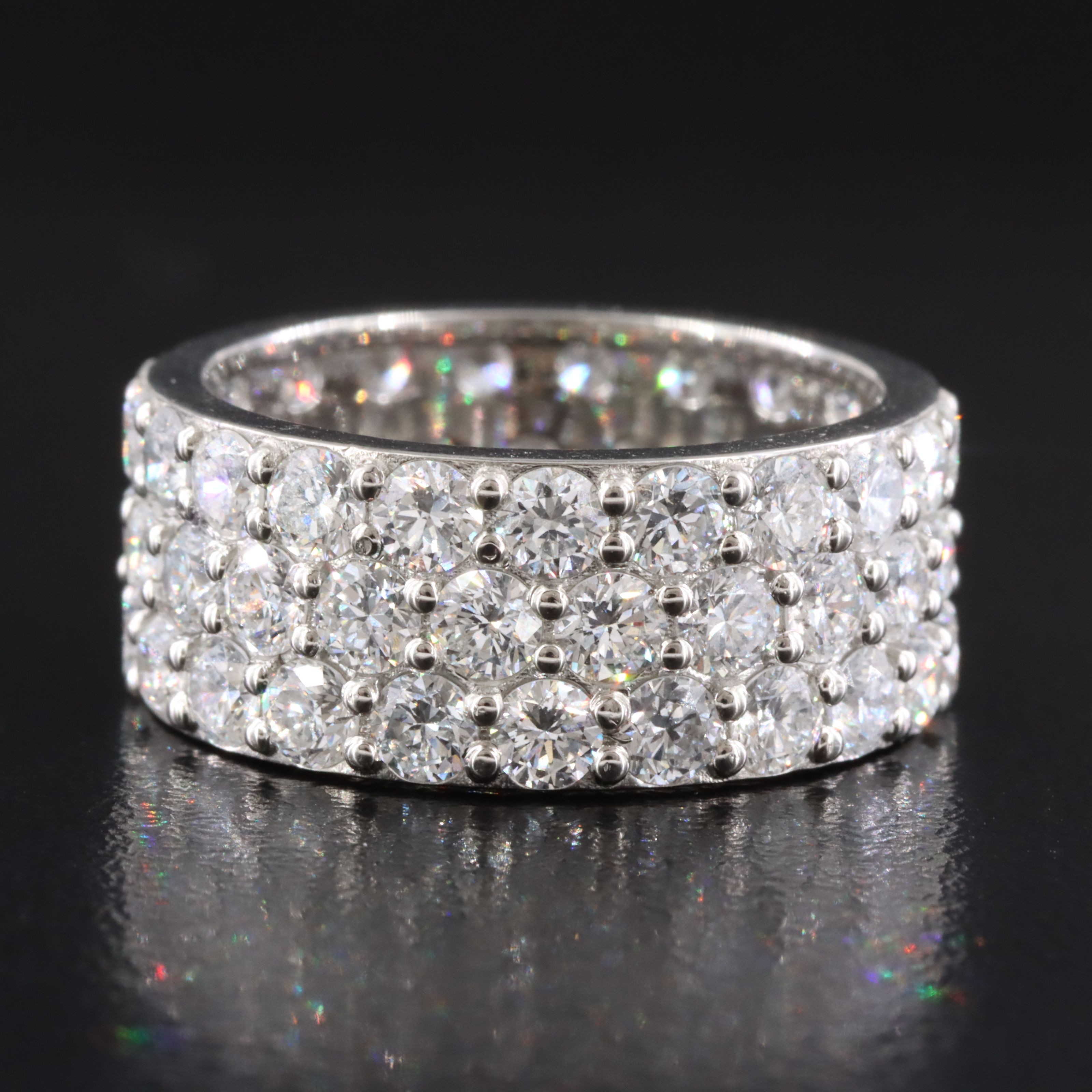 Platinum 5.47 CTW Lab Grown Diamond Eternity Band