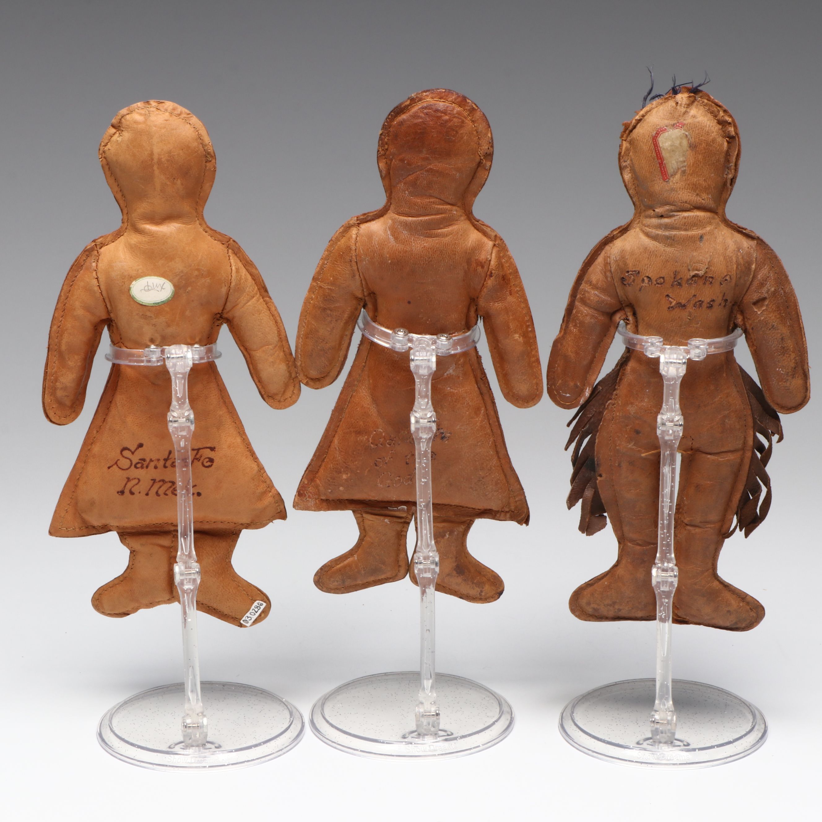 Trip Native American Leather Dolls, Circa 19th to 20th Century