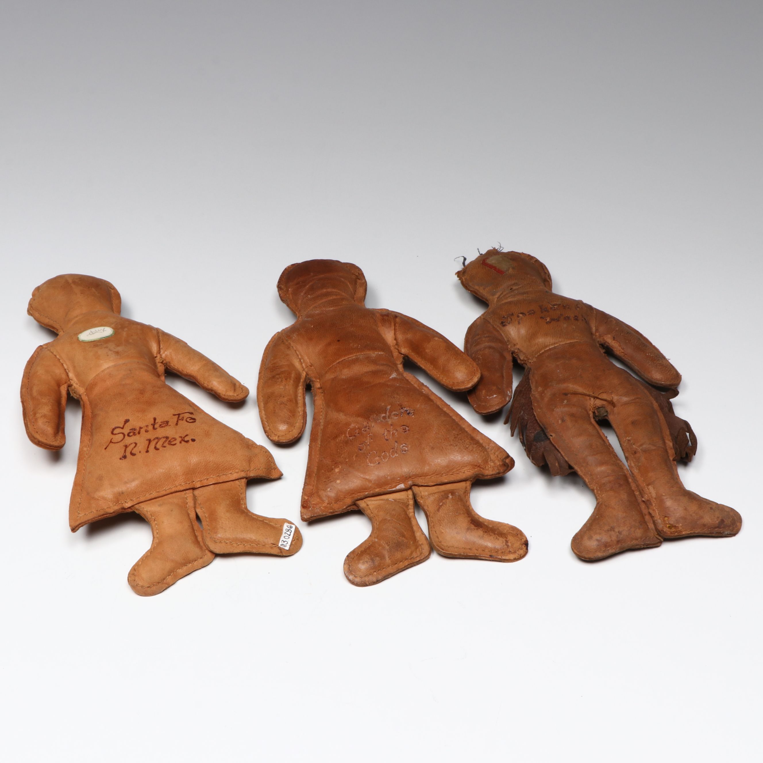 Trip Native American Leather Dolls, Circa 19th to 20th Century