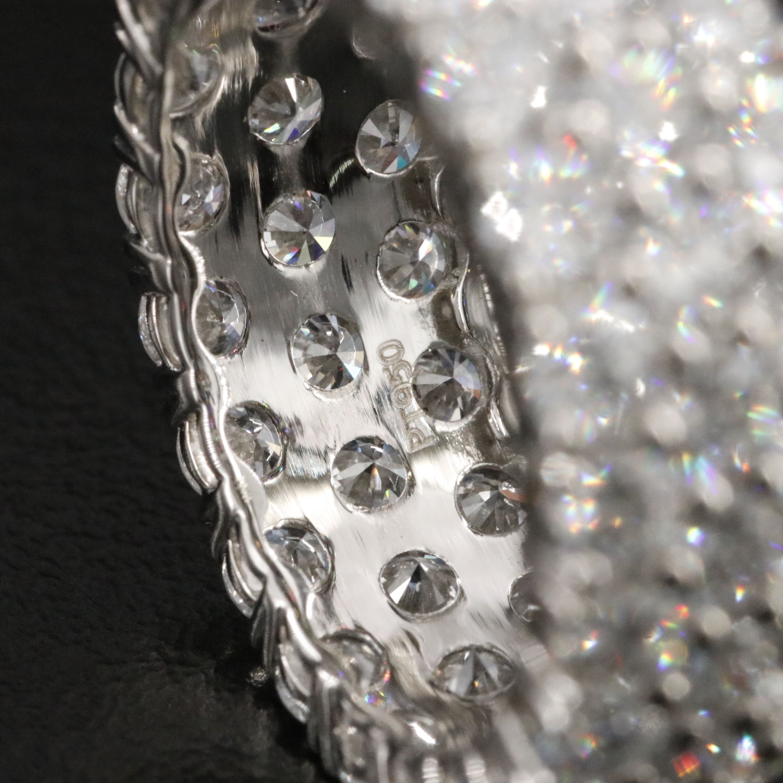 Platinum 6.41 CTW Lab Grown Diamond Three Row Eternity Band