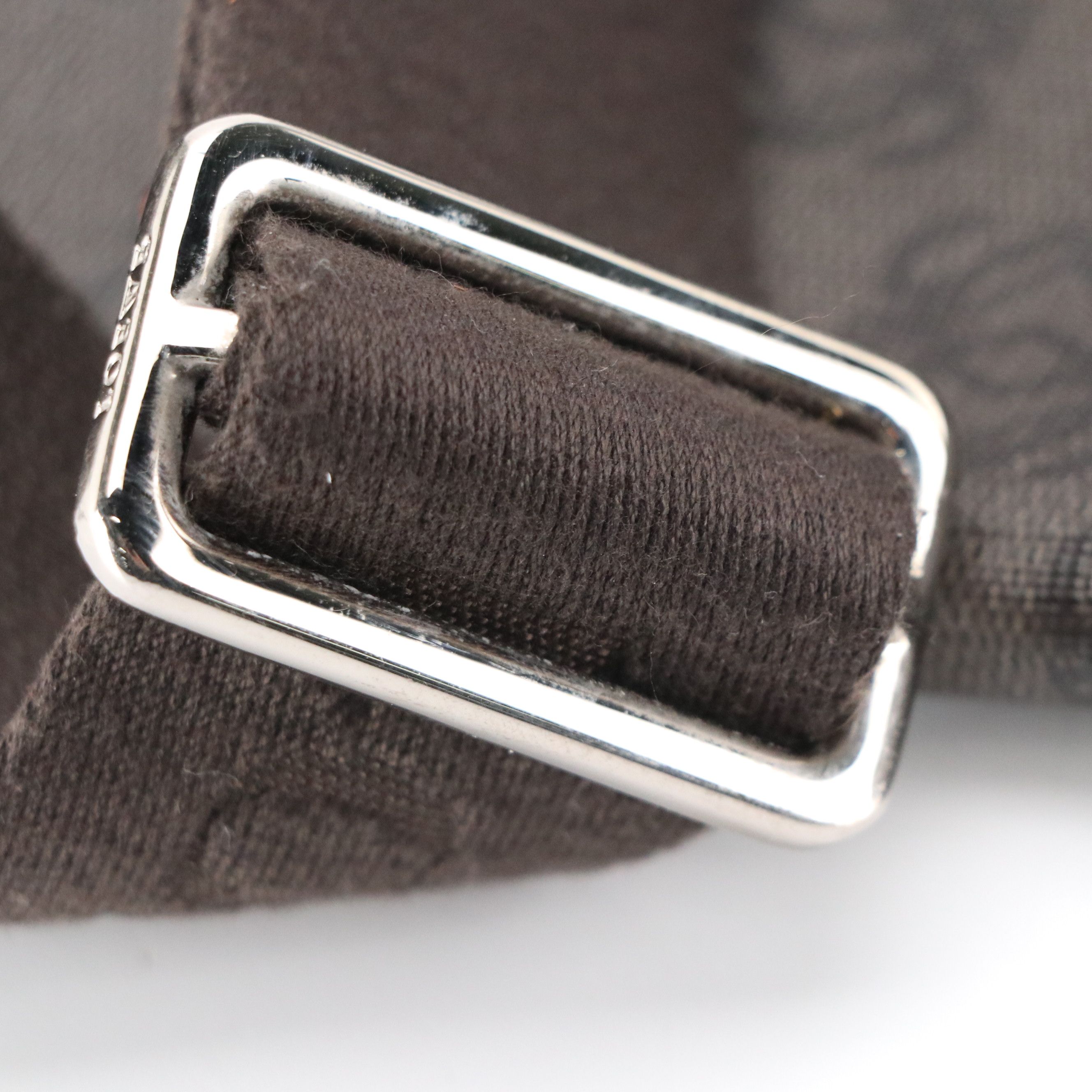 Loewe Messenger Satchel Bag in Brown Anagram Coated Canvas and Leather Trim