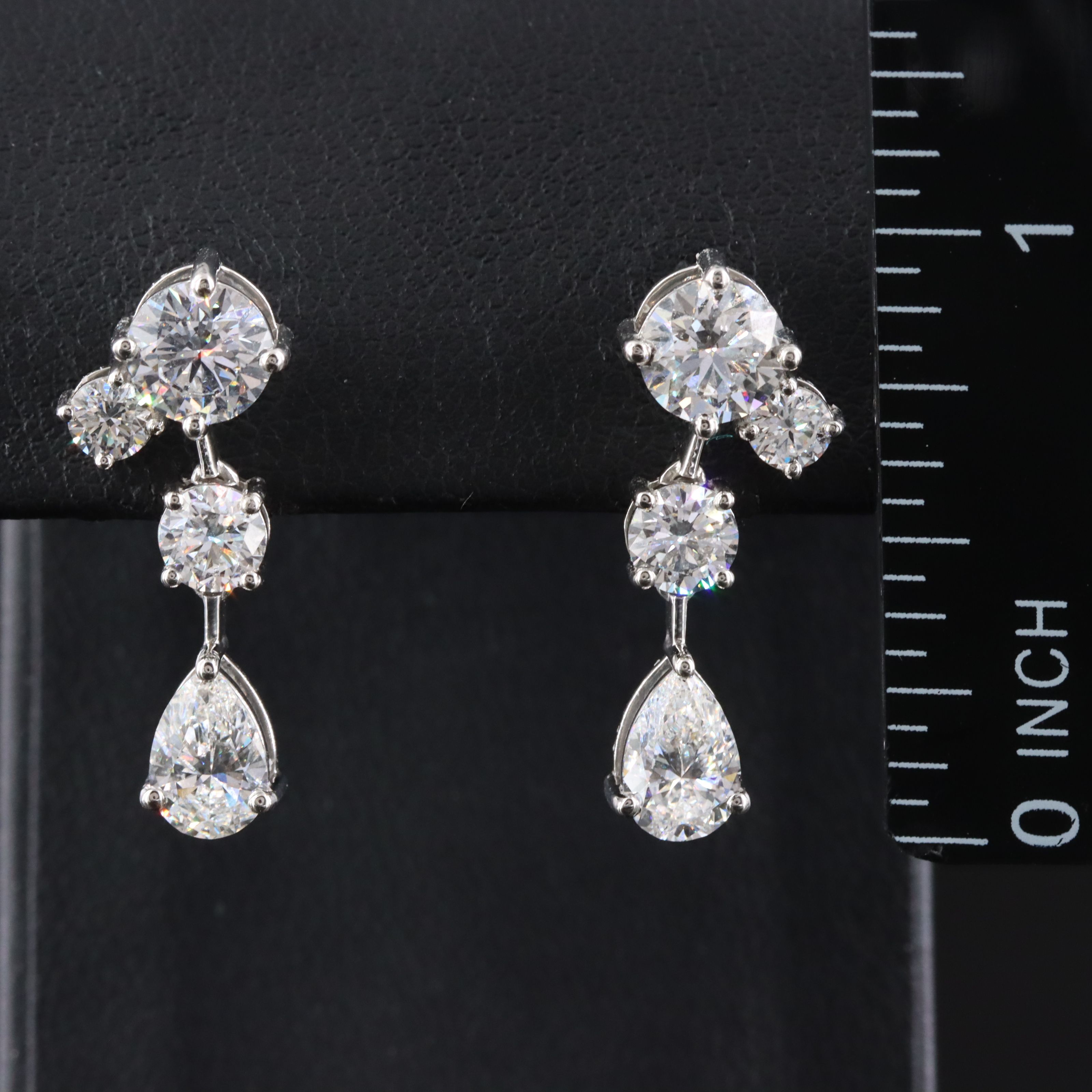 Platinum 3.93 CTW Lab Grown Diamond Earrings