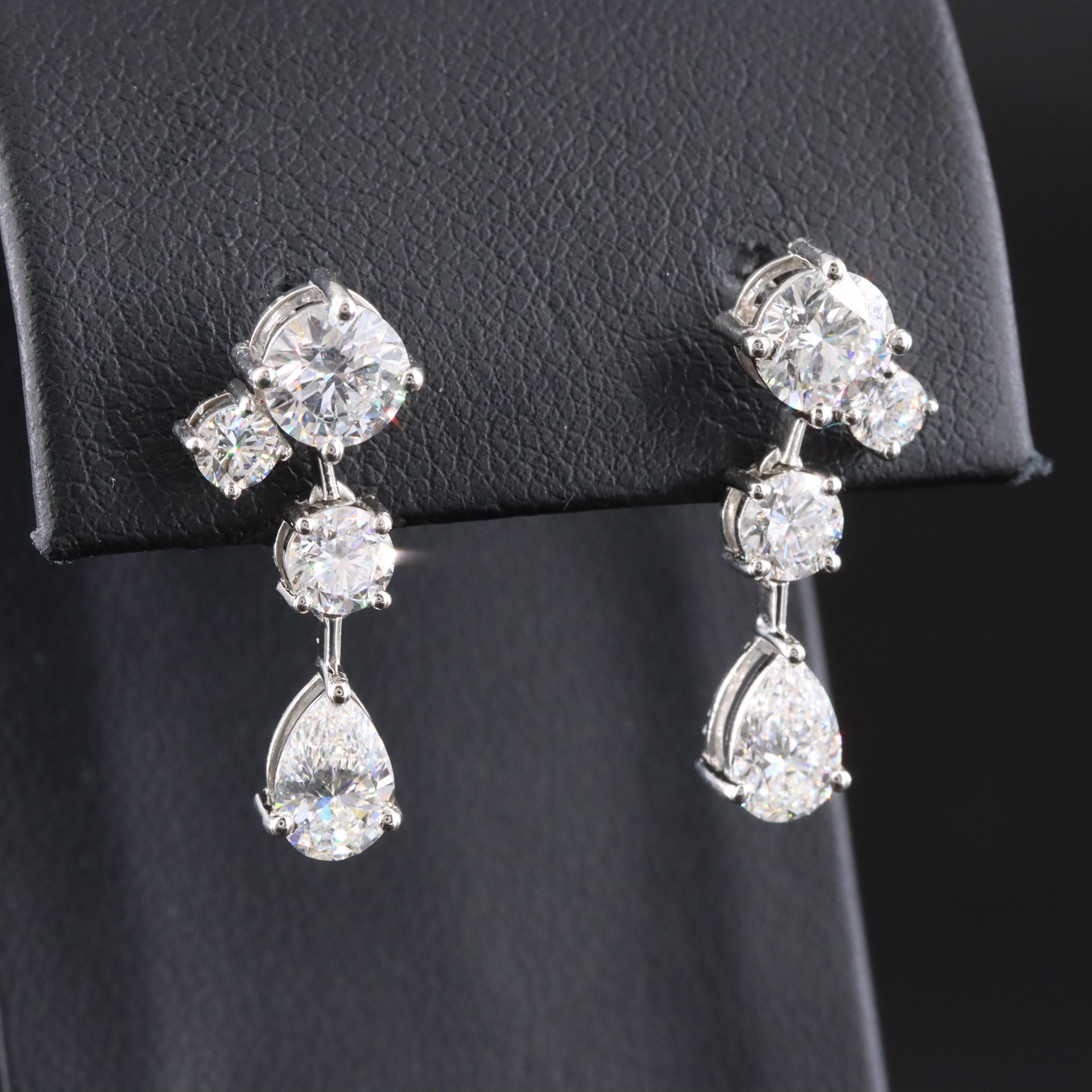 Platinum 3.93 CTW Lab Grown Diamond Earrings
