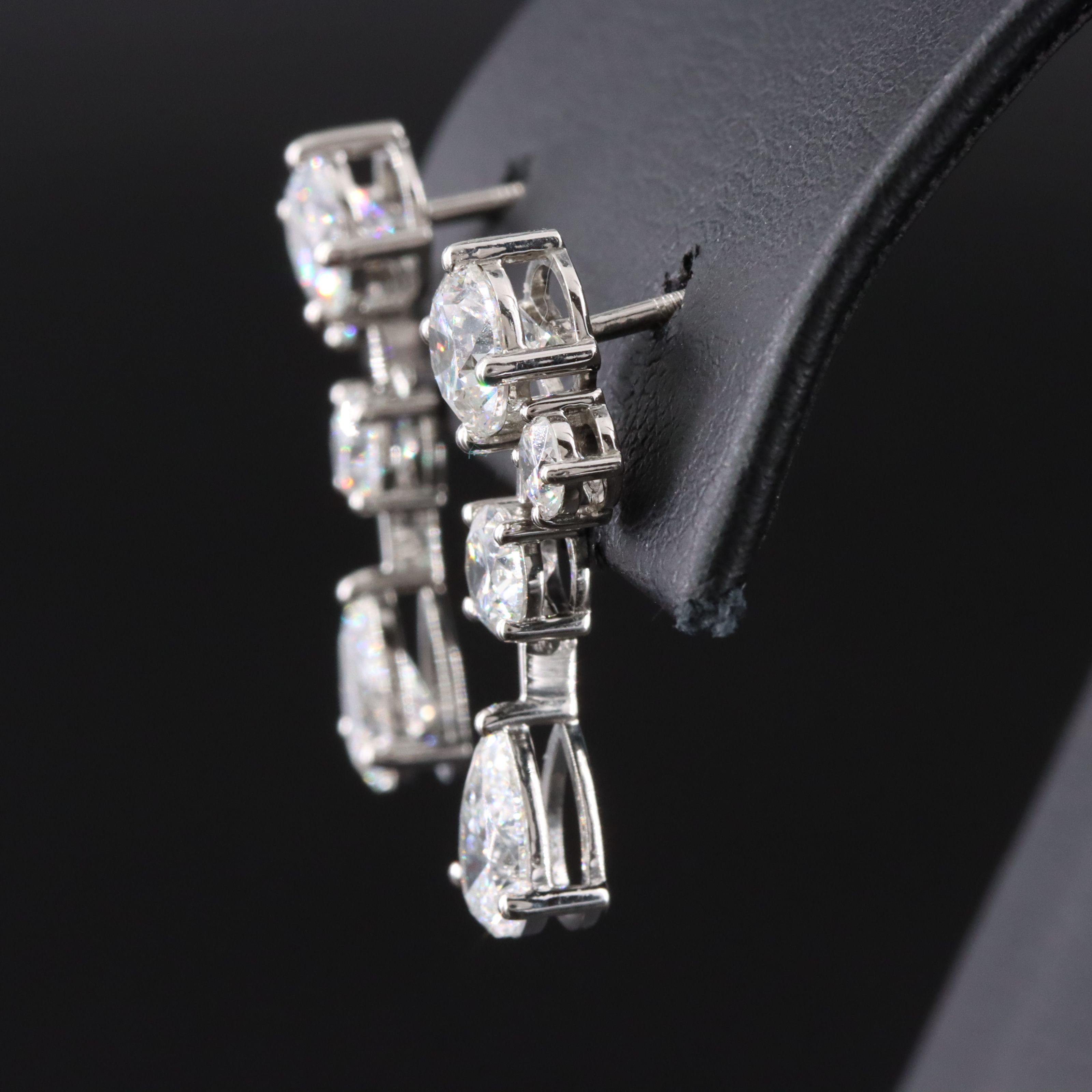 Platinum 3.93 CTW Lab Grown Diamond Earrings
