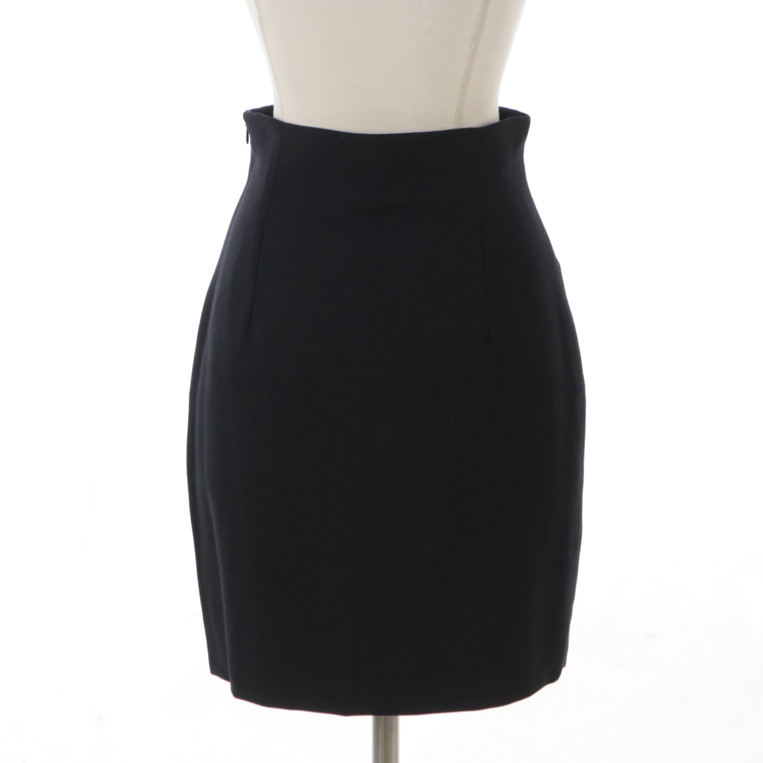 Gianni Versace Couture High-Waist Pencil Skirt in Wool