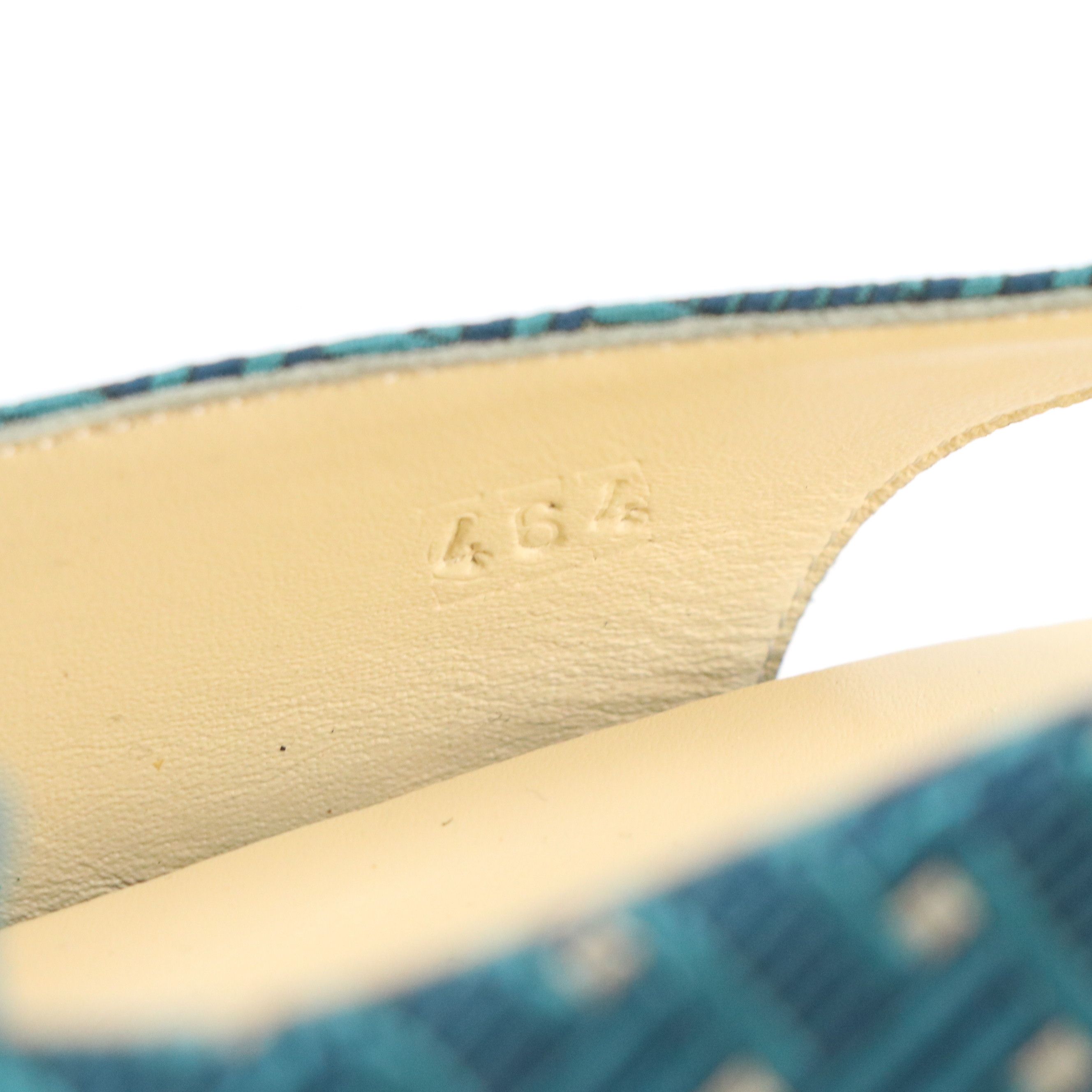 Sarah Flint Teal Deco Jacquard Satin Sabina Slingbacks and Abigail Kitten Heels