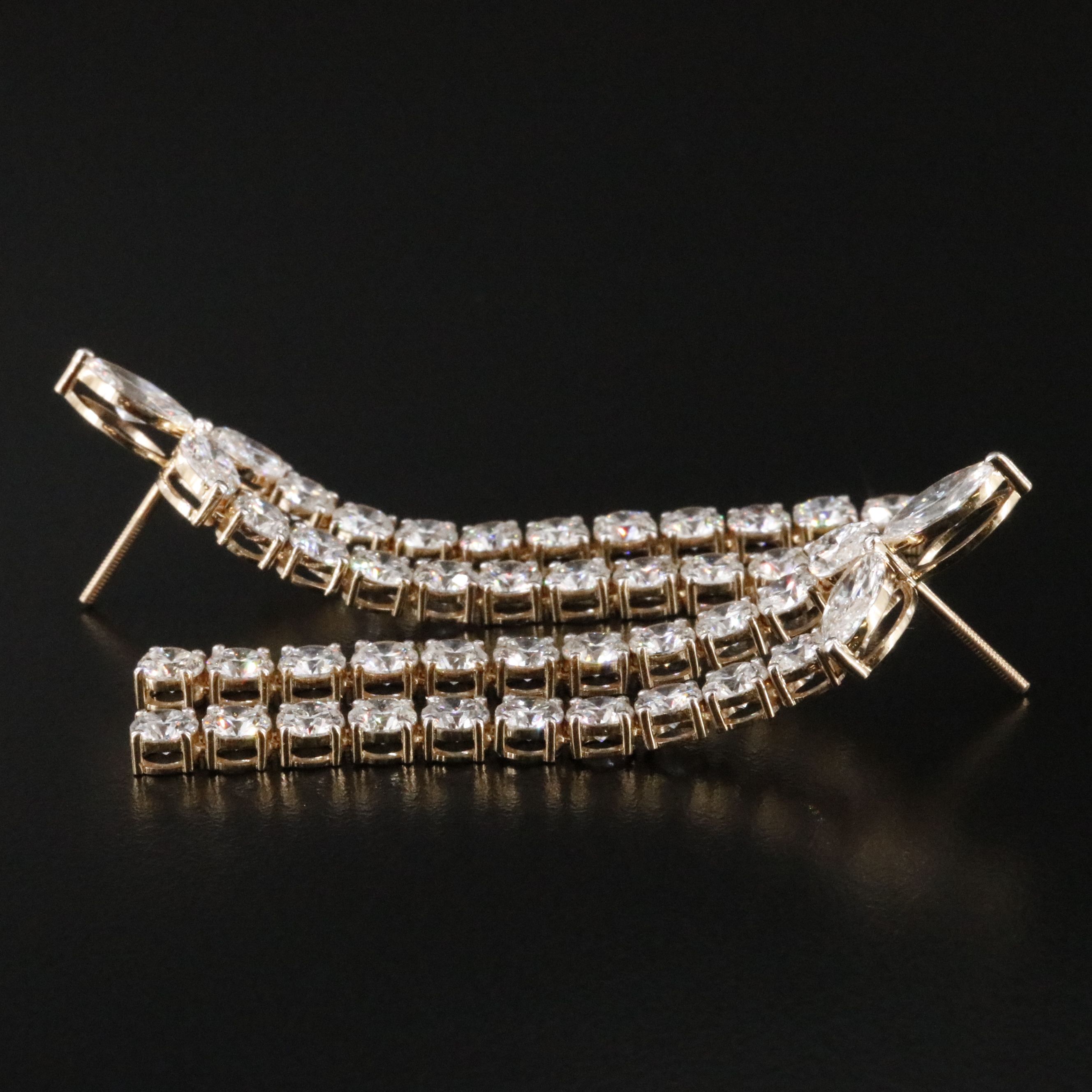 14K 18.99 CTW Lab Grown Diamond Earrings