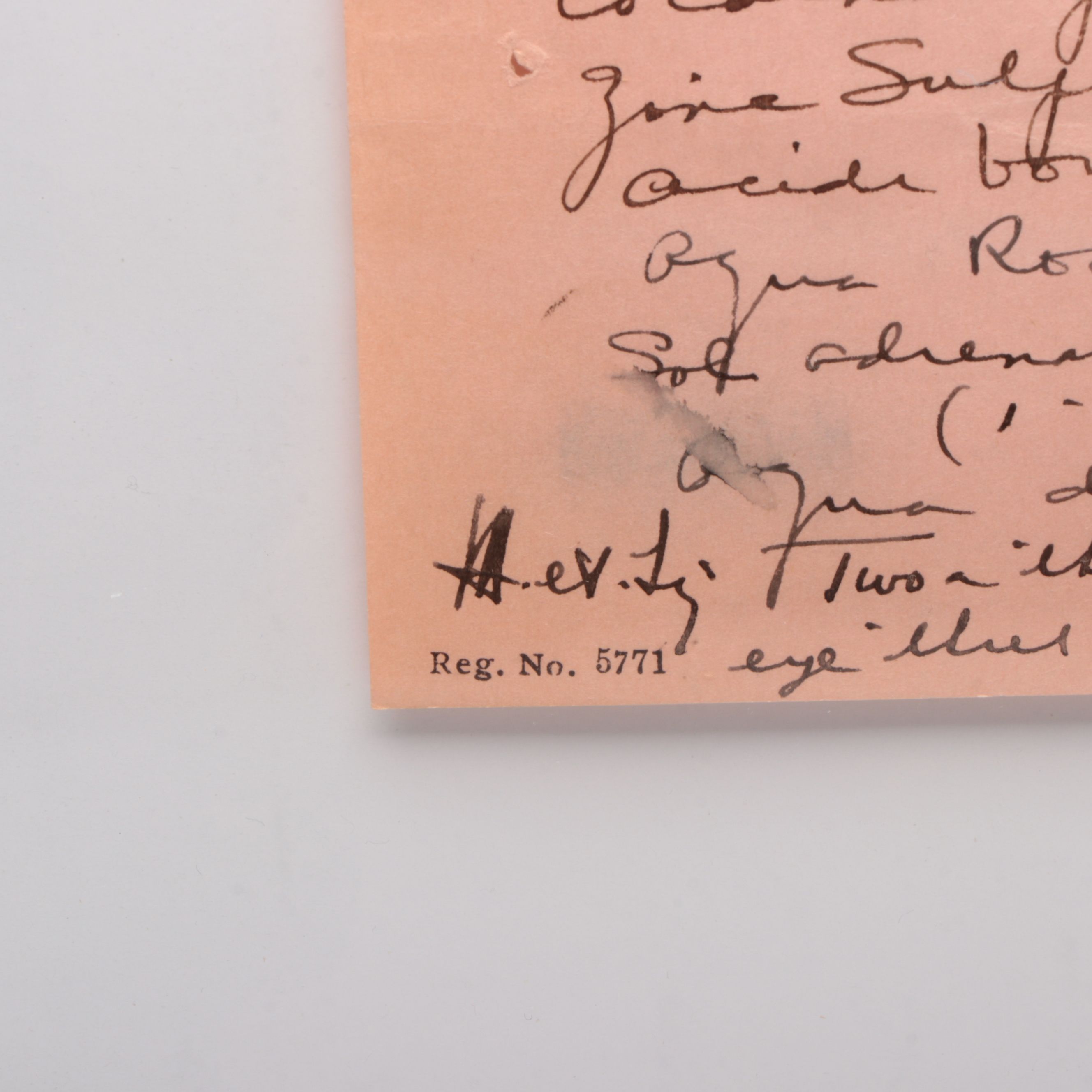 Prescription Form for Cocaine, 1929