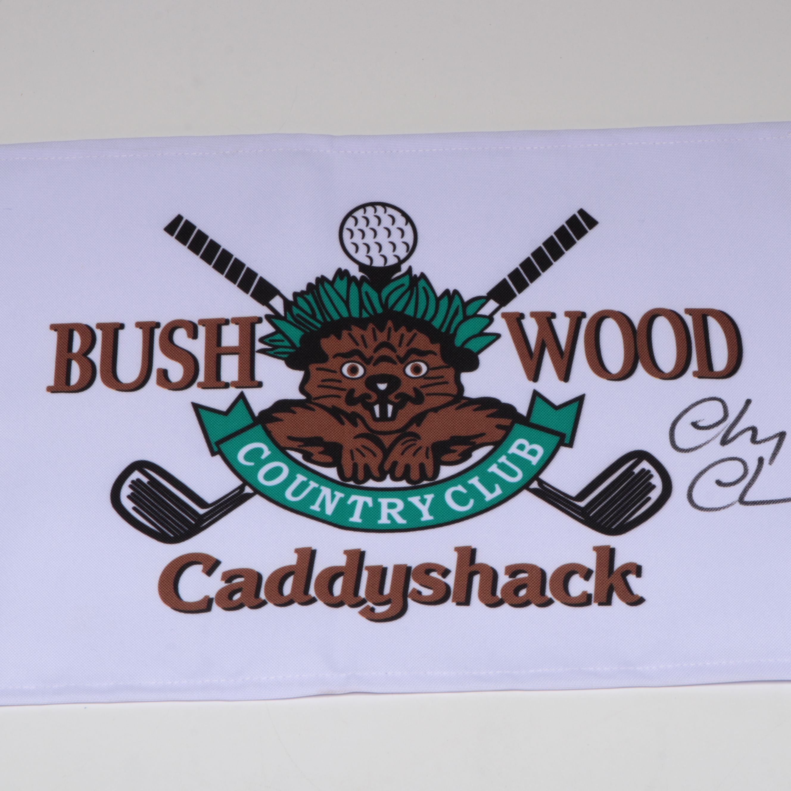 Chevy Chase Signed Bush Wood Country Club "Caddyshack" Golf Flag, Beckett