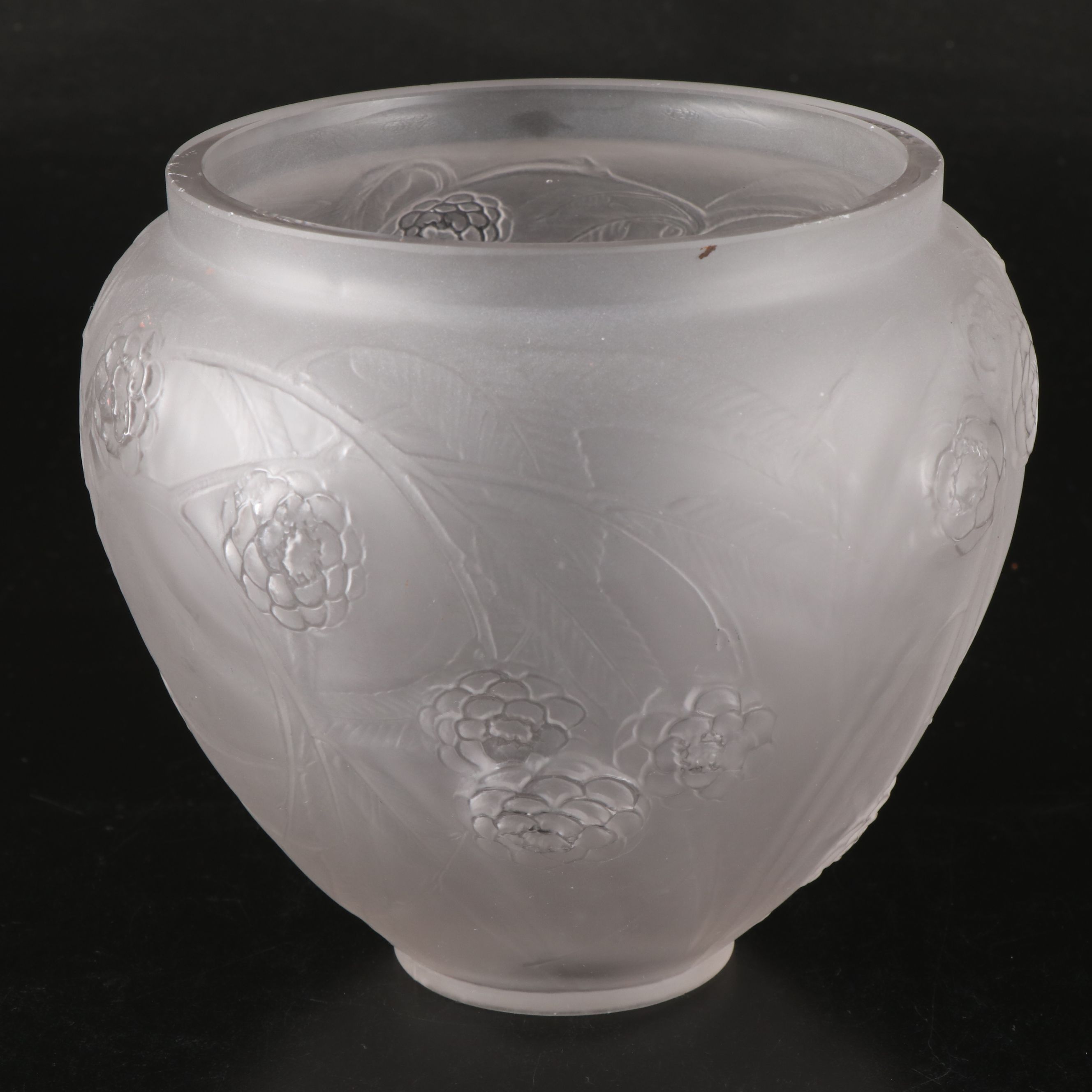 René Lalique "Néfliers" Frosted Glass Vase