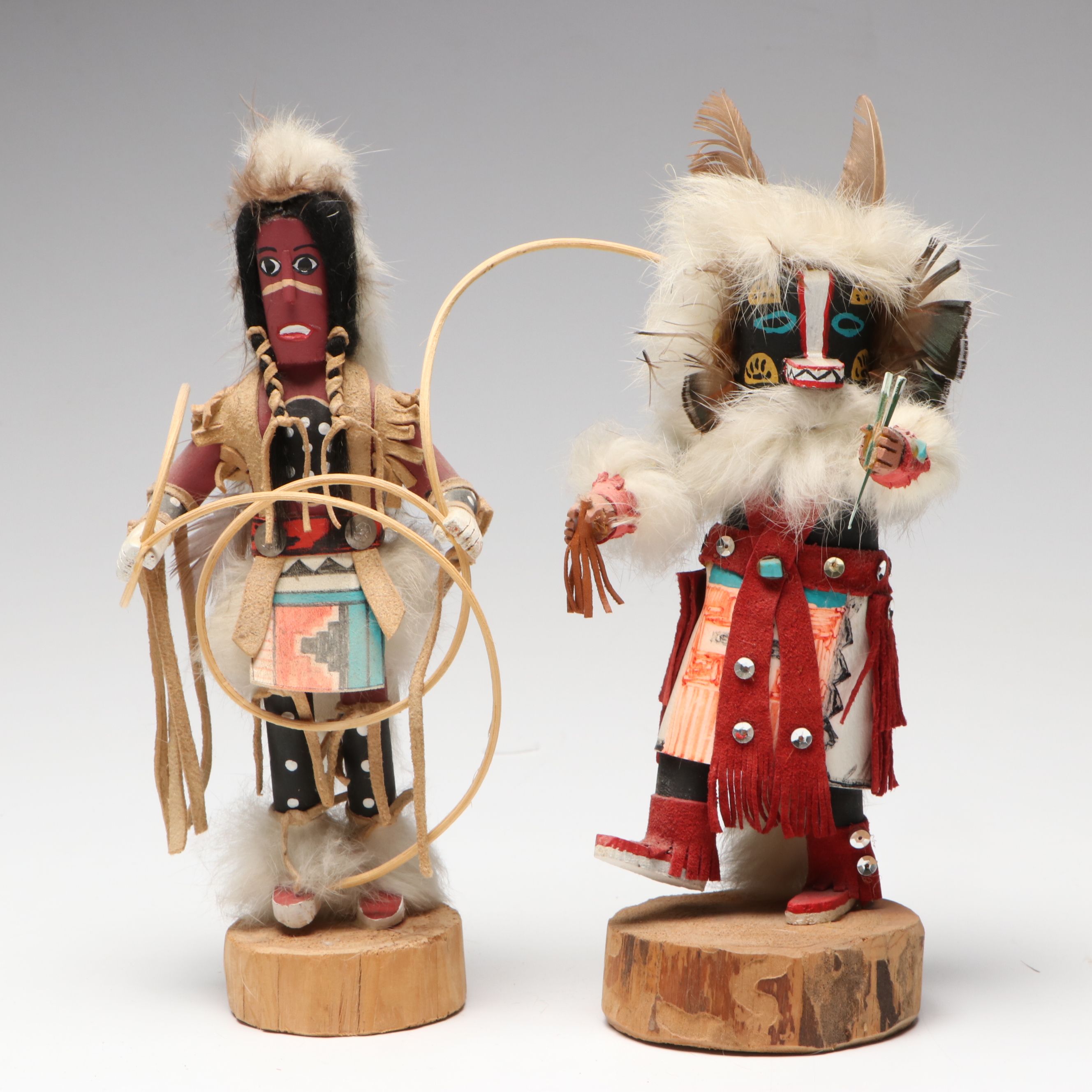 Navajo and Hopi Artisan Crafted "Eagle," "Badger," and Other Kachinas