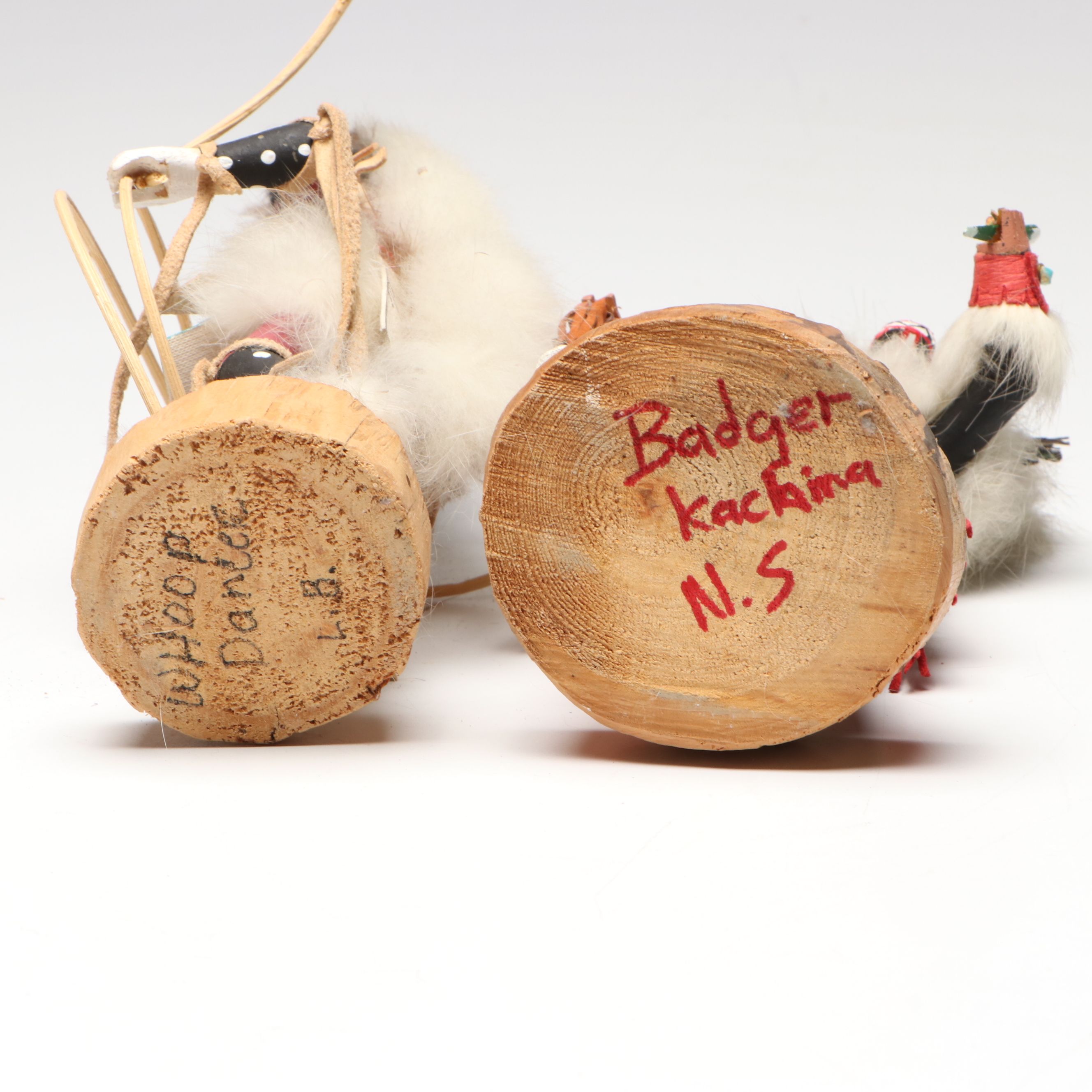 Navajo and Hopi Artisan Crafted "Eagle," "Badger," and Other Kachinas