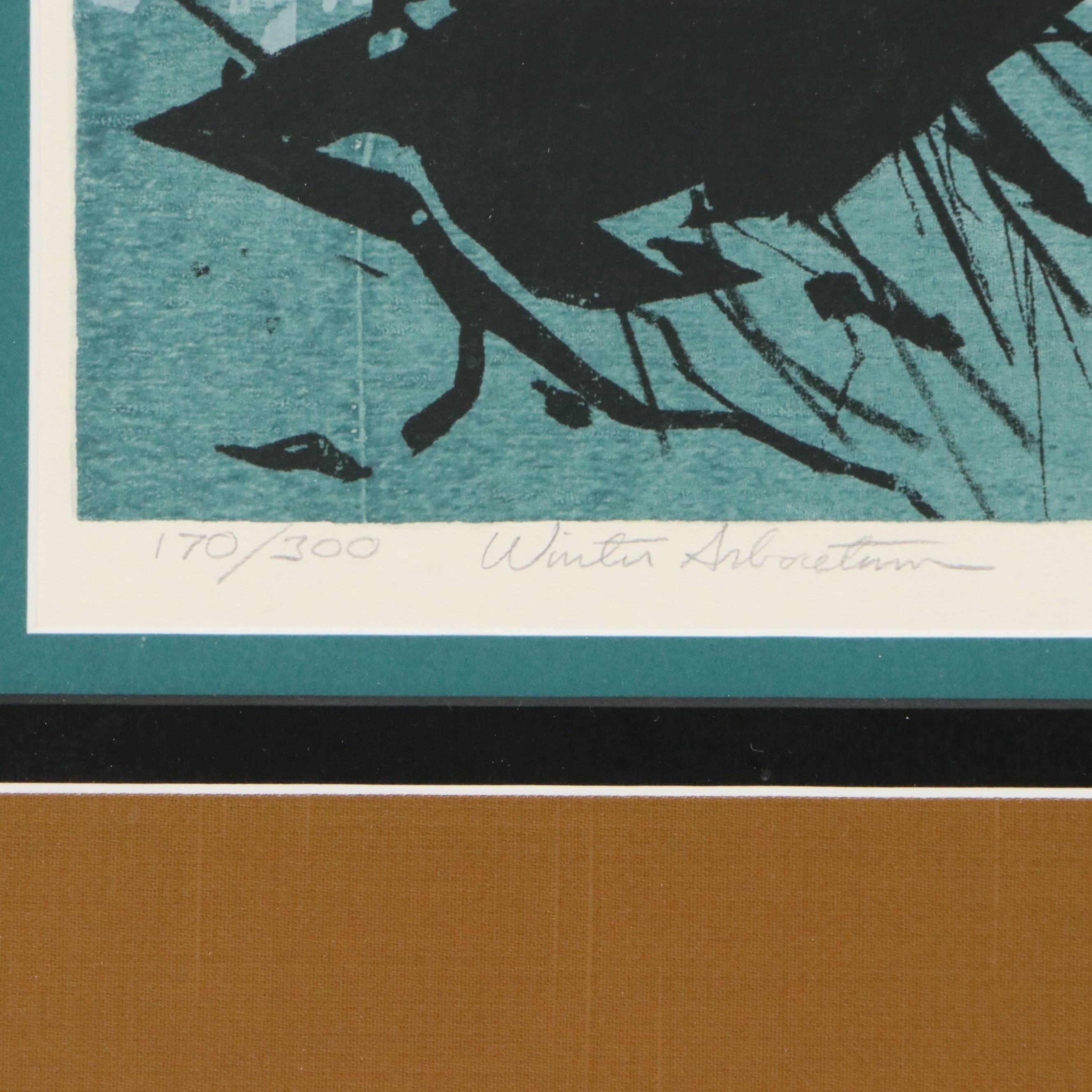 Dan Sicula Lithograph  "Winter Arboretum"