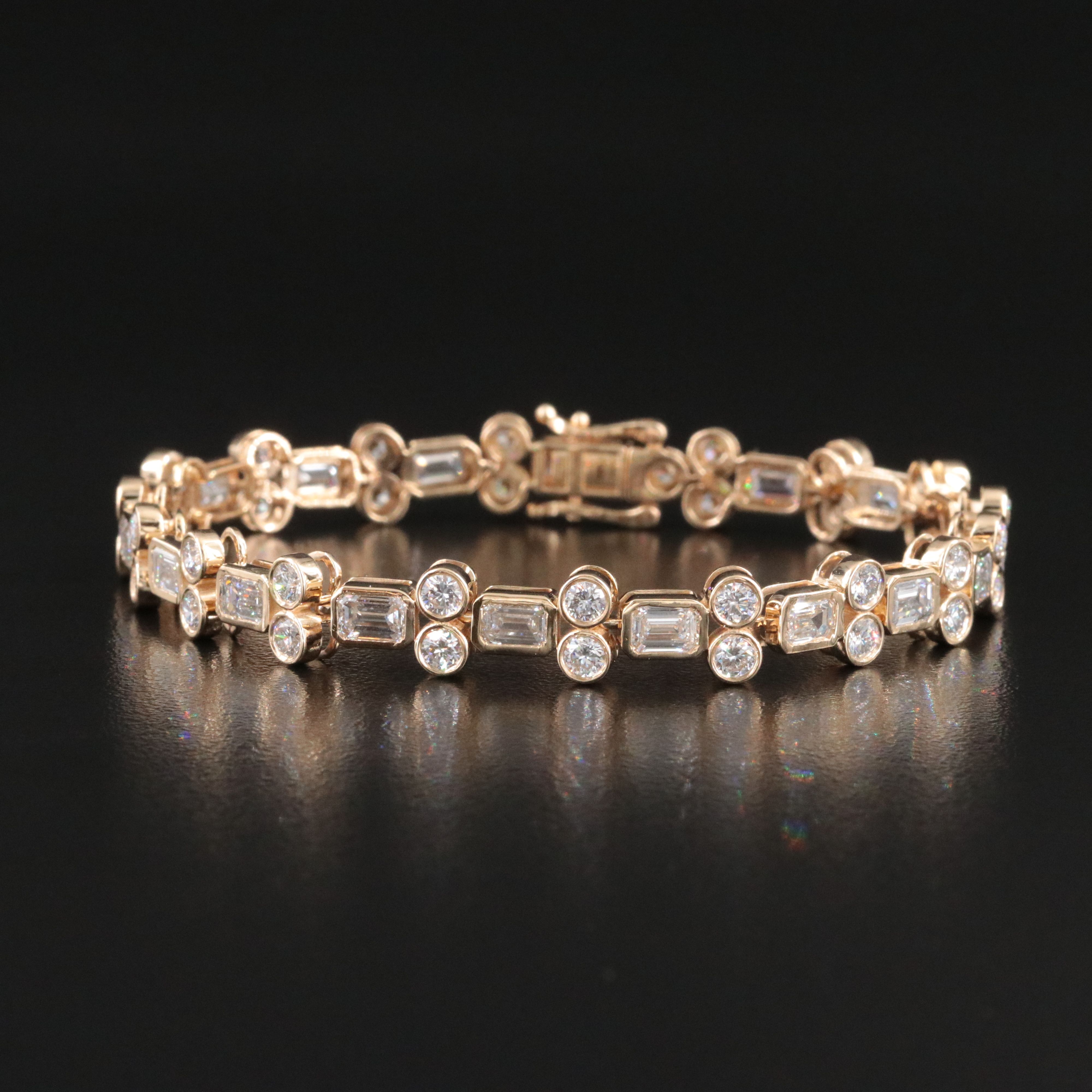 14K 9.91 CTW Lab Grown Diamond Line Bracelet