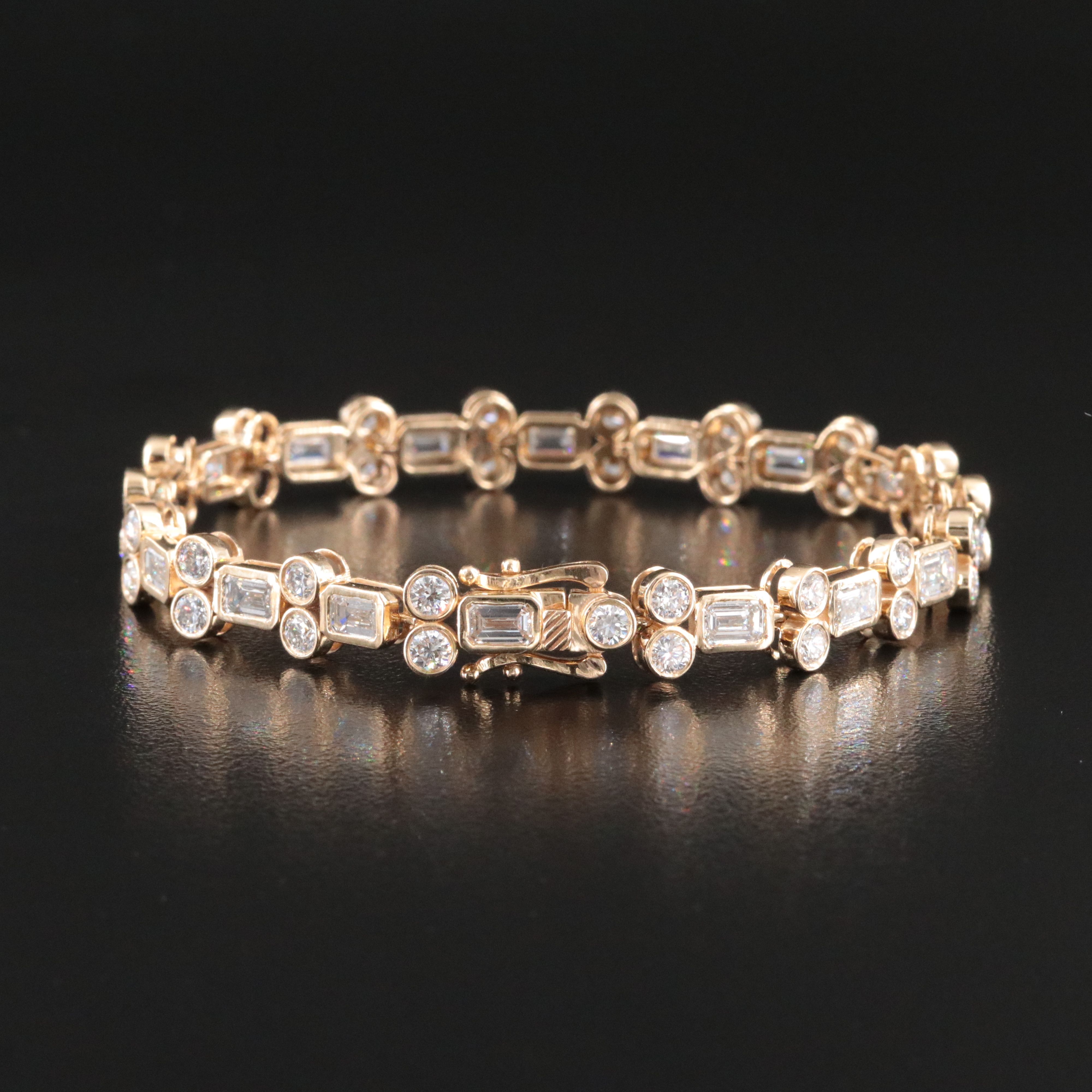 14K 9.91 CTW Lab Grown Diamond Line Bracelet