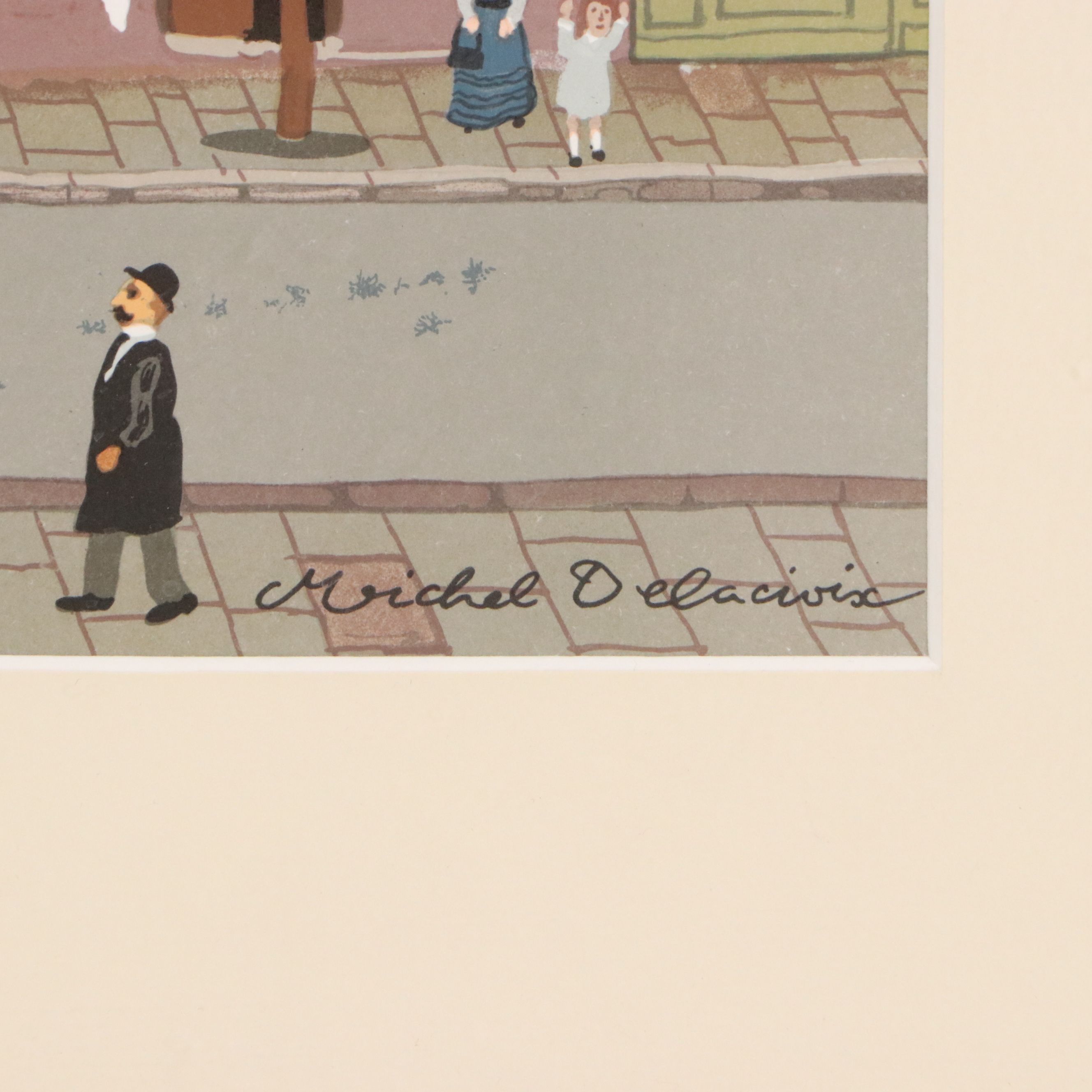 Offset Lithograph After Michel Delacroix "Marchand de Farine"