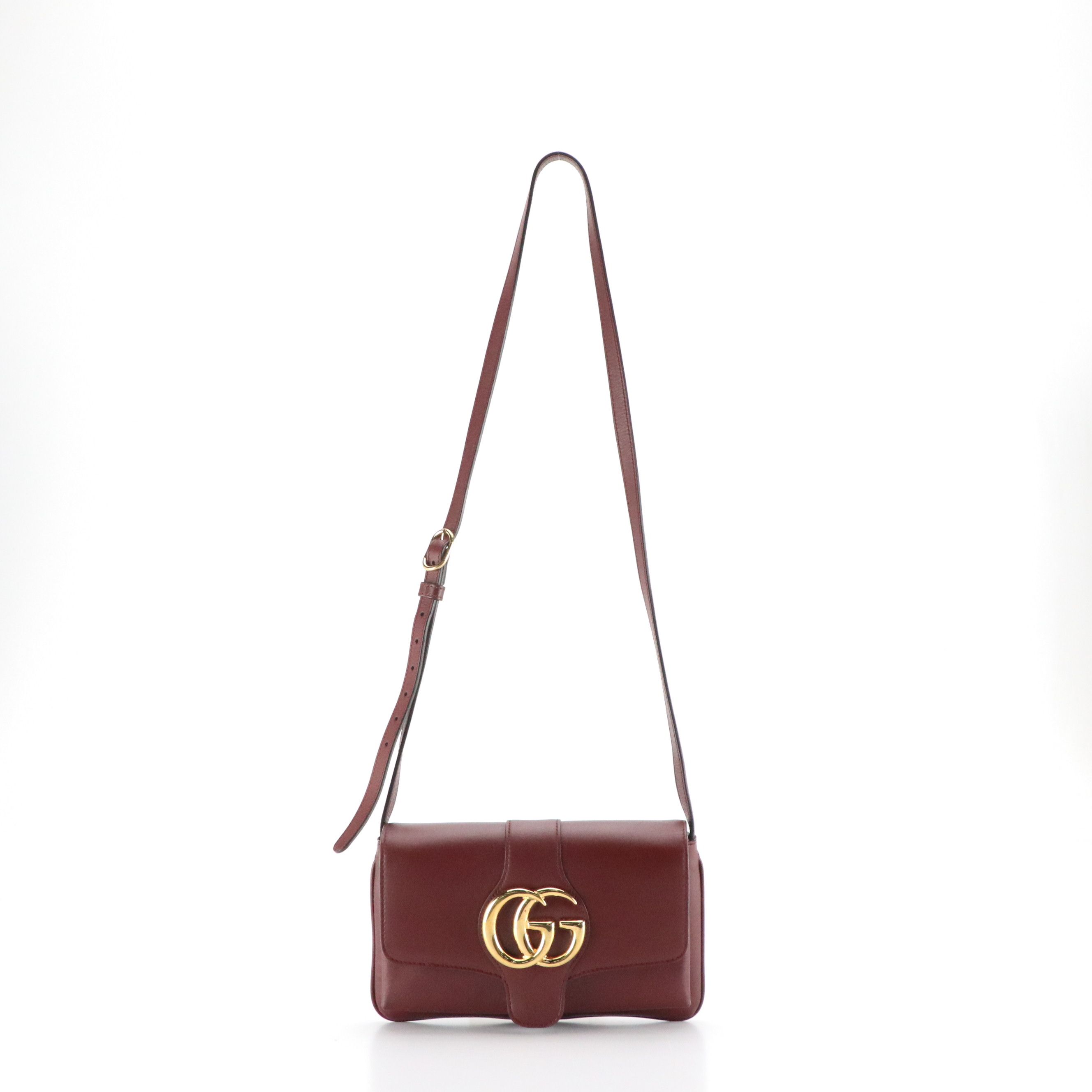 Gucci Small Arli Crossbody Bag in Burgundy Leather