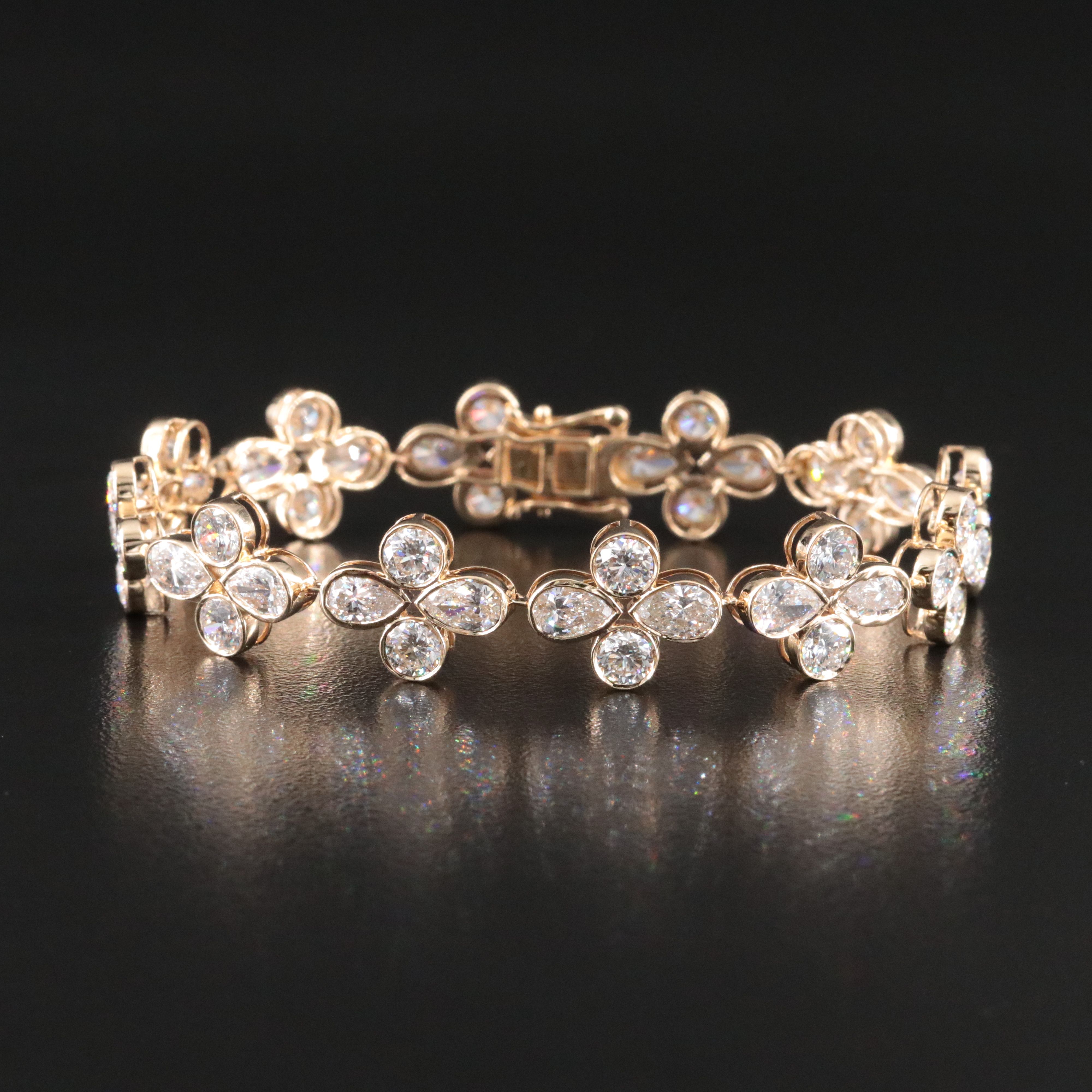 14K 15.78 CTW Lab Grown Diamond Bracelet