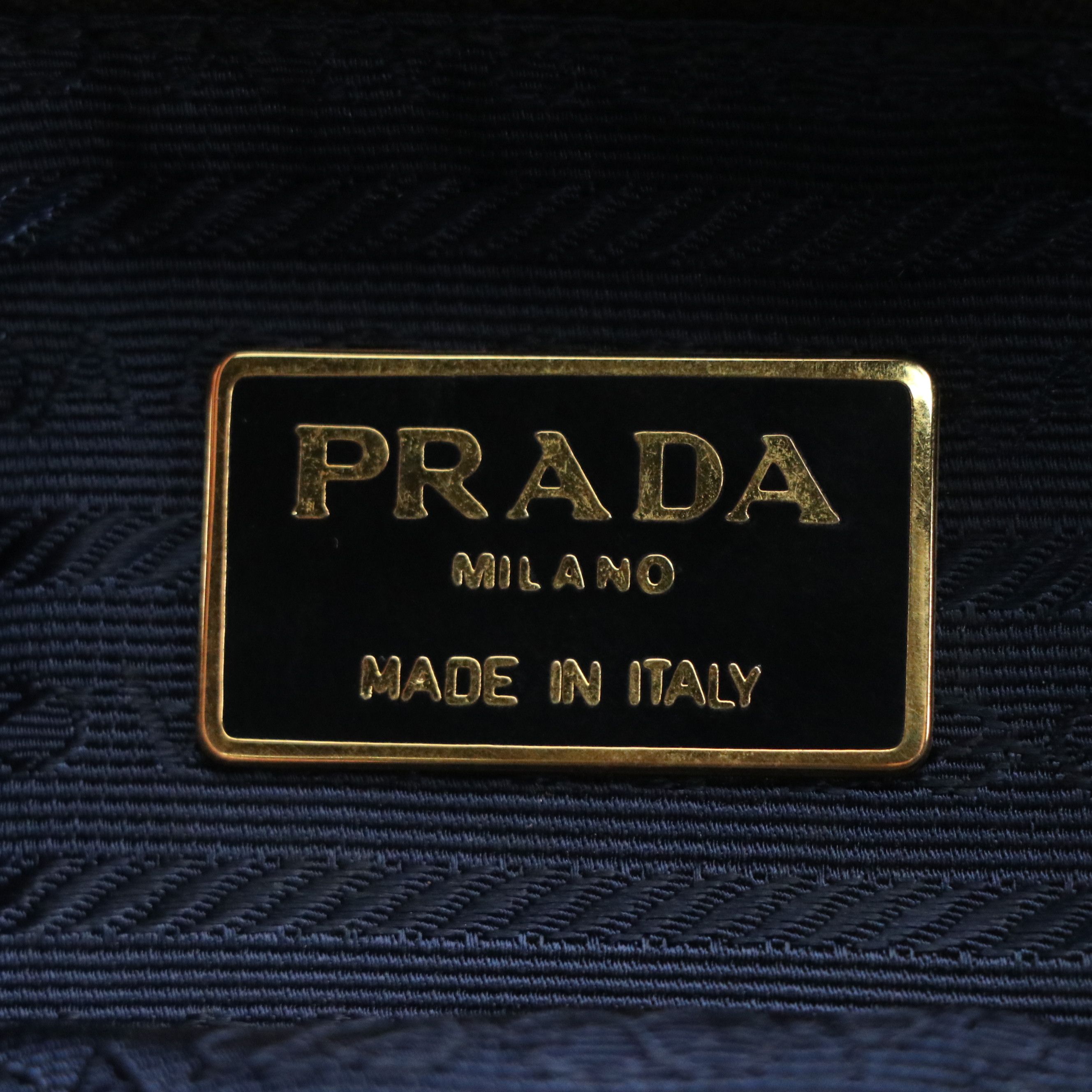 Prada Zip Tote in Midnight Blue Tessuto Nylon
