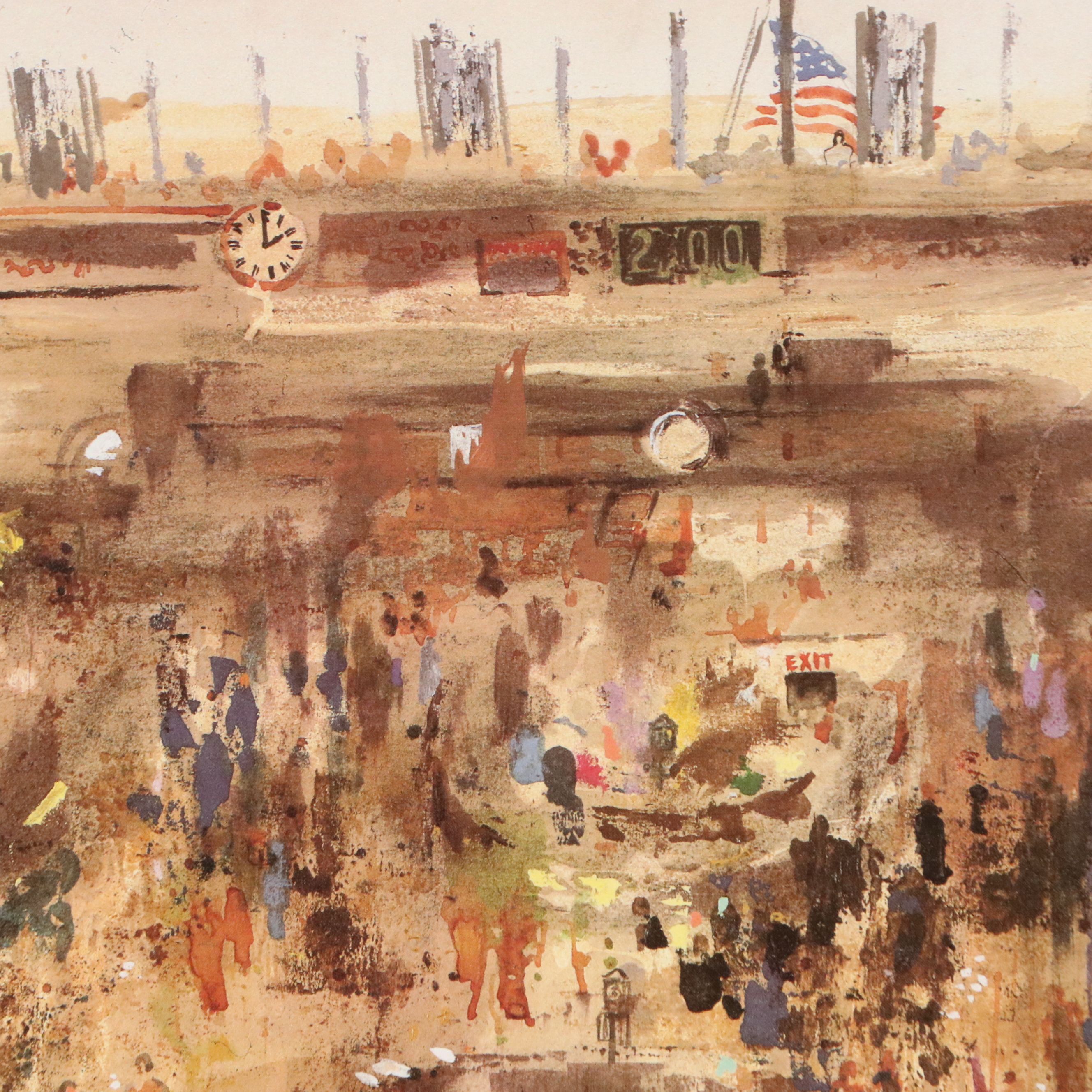 LeRoy Neiman Offset Lithograph "Stock Market"