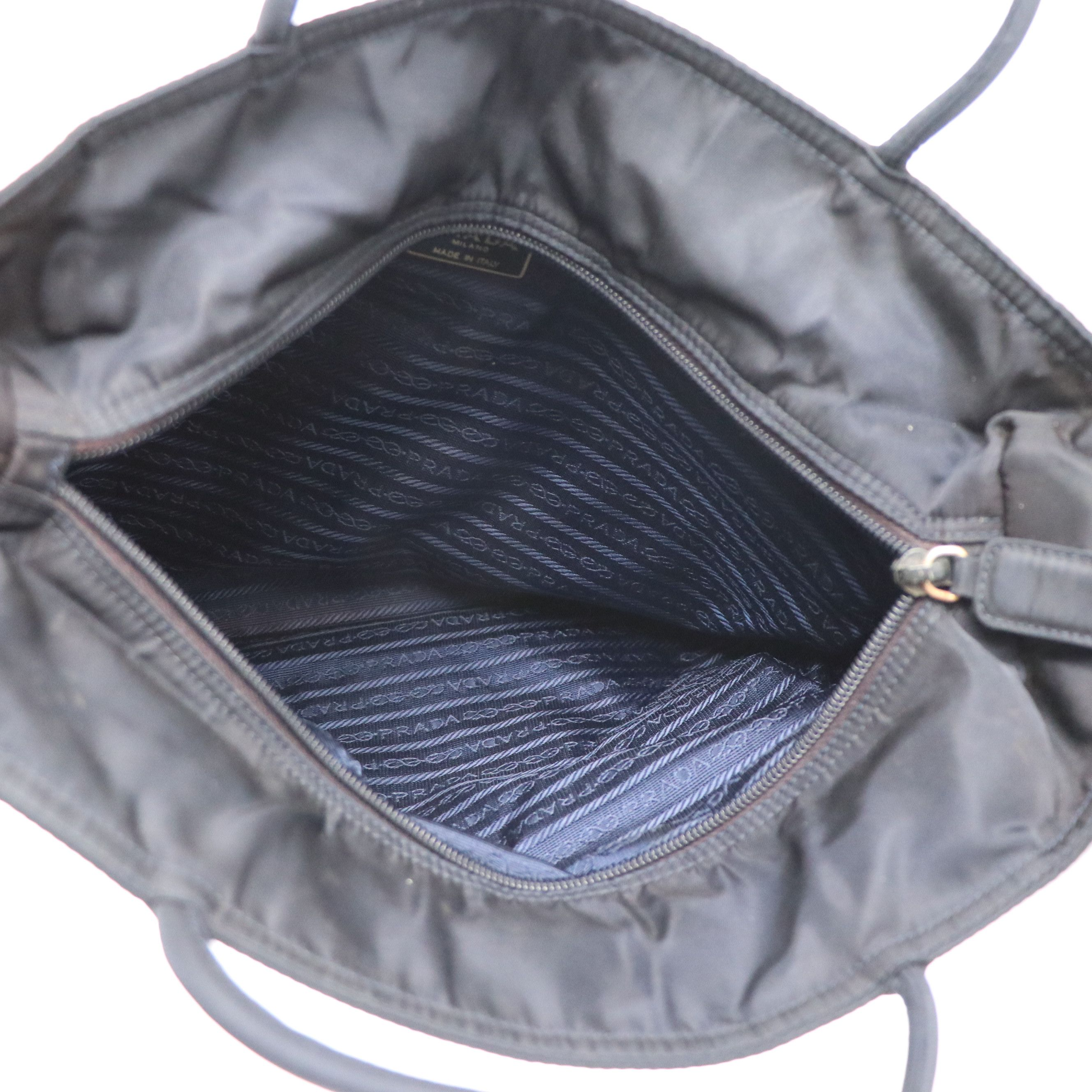 Prada Zip Tote in Midnight Blue Tessuto Nylon