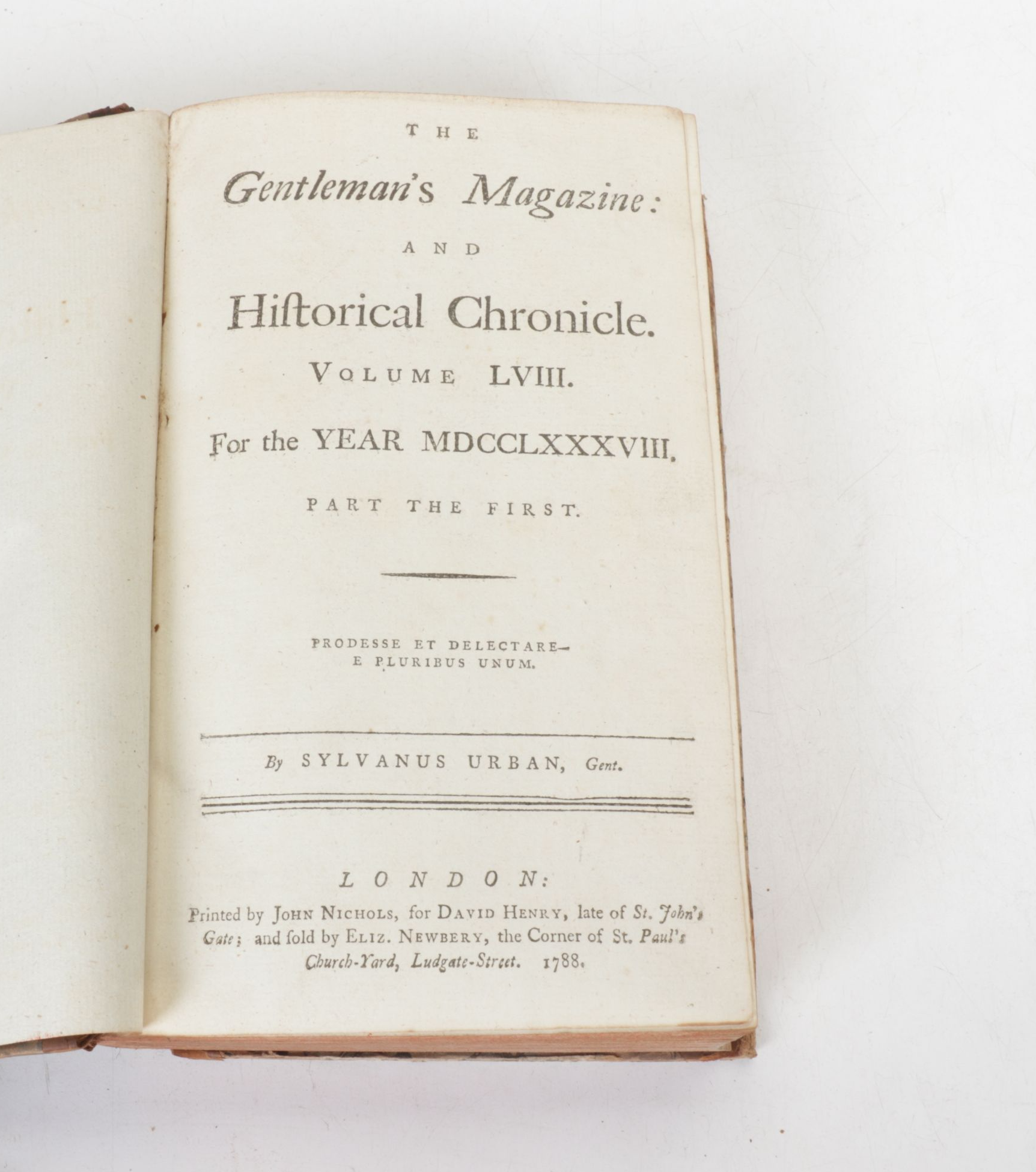 "The Gentleman's Magazine, and Historical Chronicle" Volumes LVIII and LX, 1790