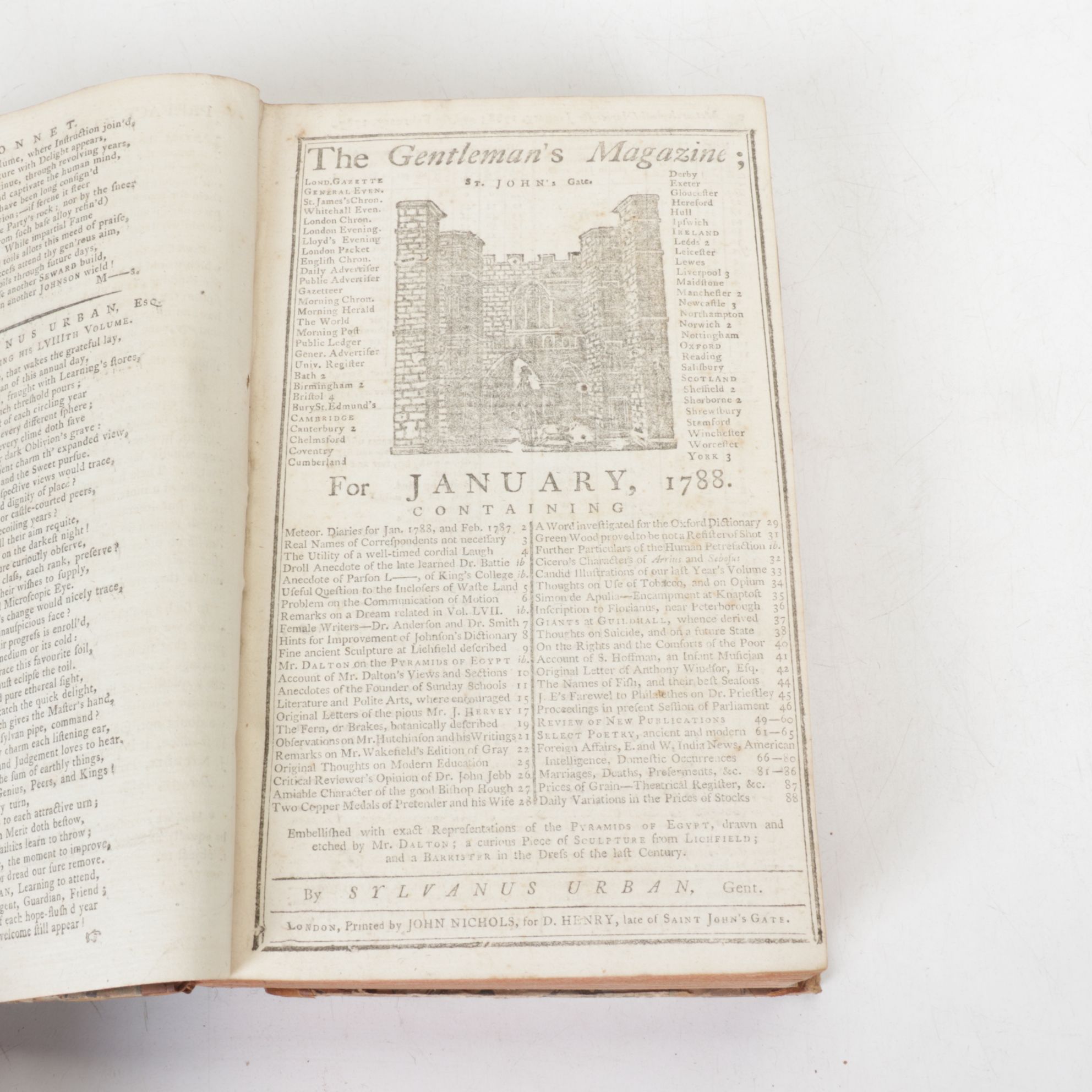 "The Gentleman's Magazine, and Historical Chronicle" Volumes LVIII and LX, 1790