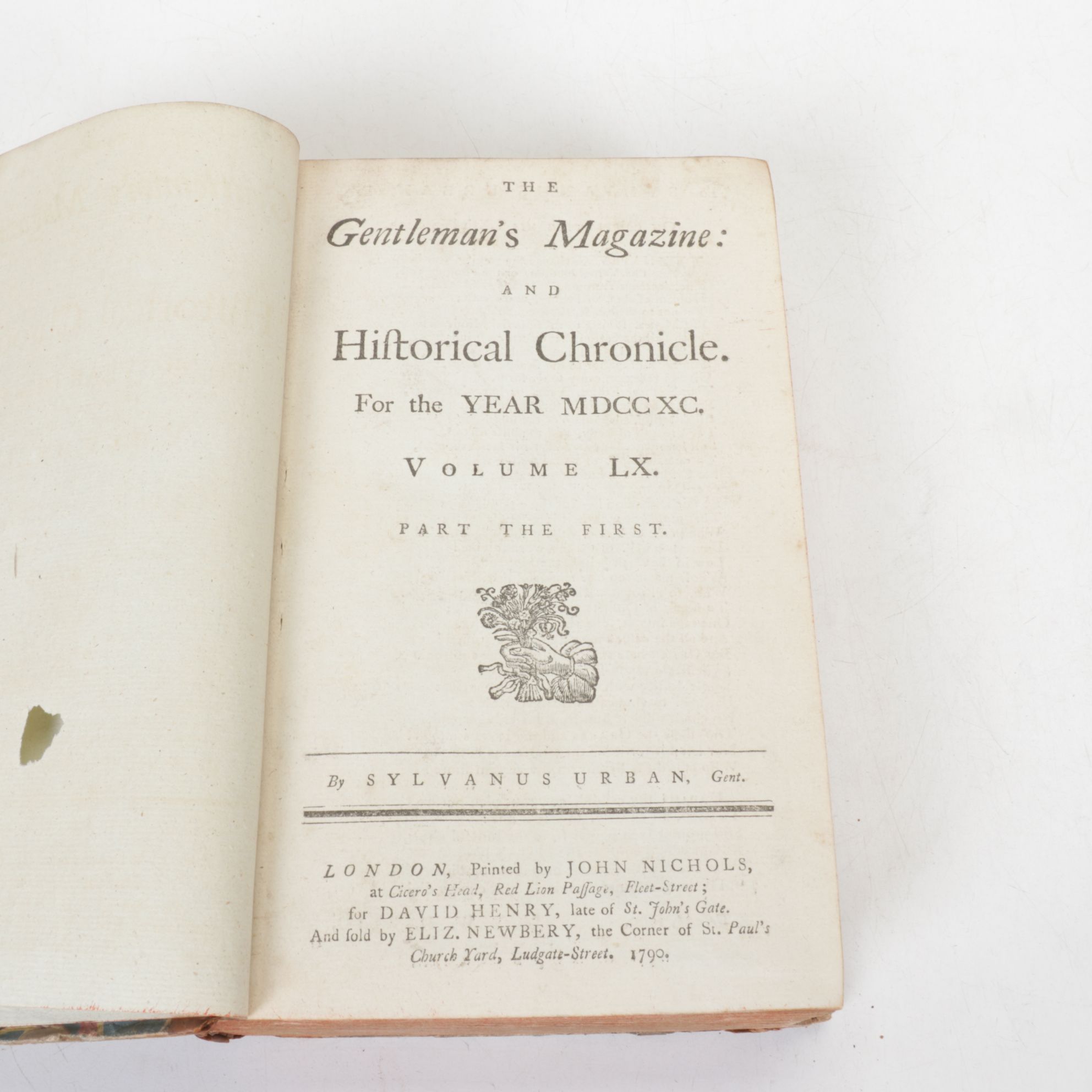 "The Gentleman's Magazine, and Historical Chronicle" Volumes LVIII and LX, 1790