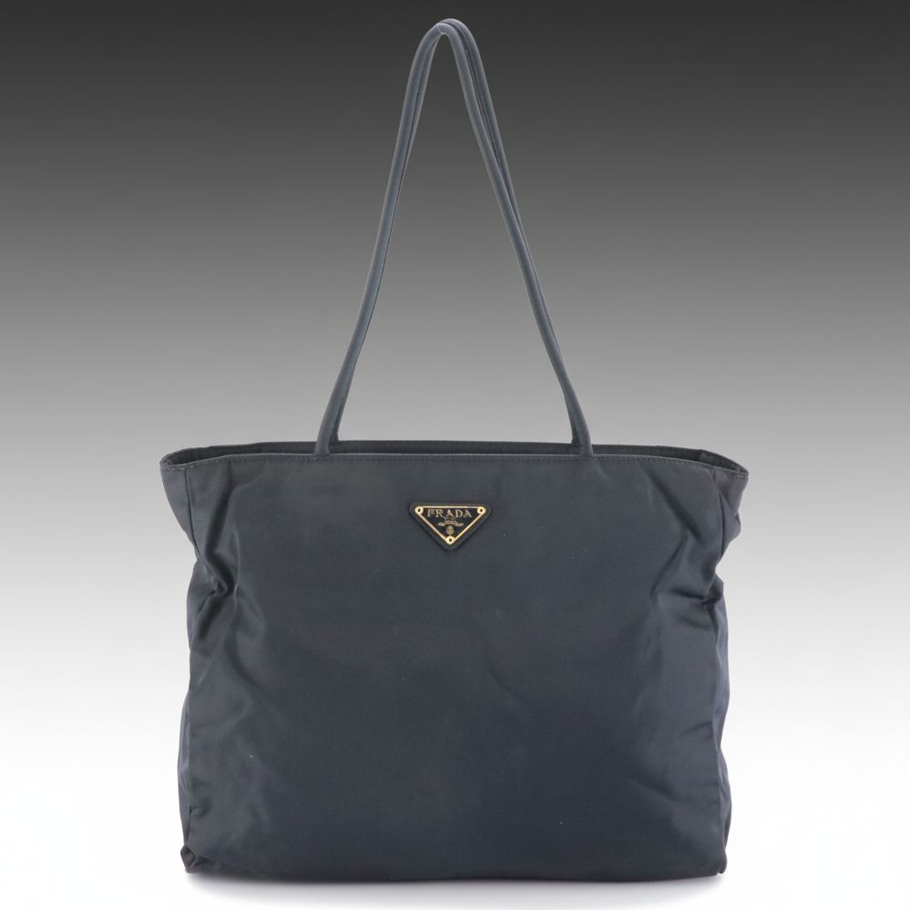 Prada Zip Tote in Midnight Blue Tessuto Nylon