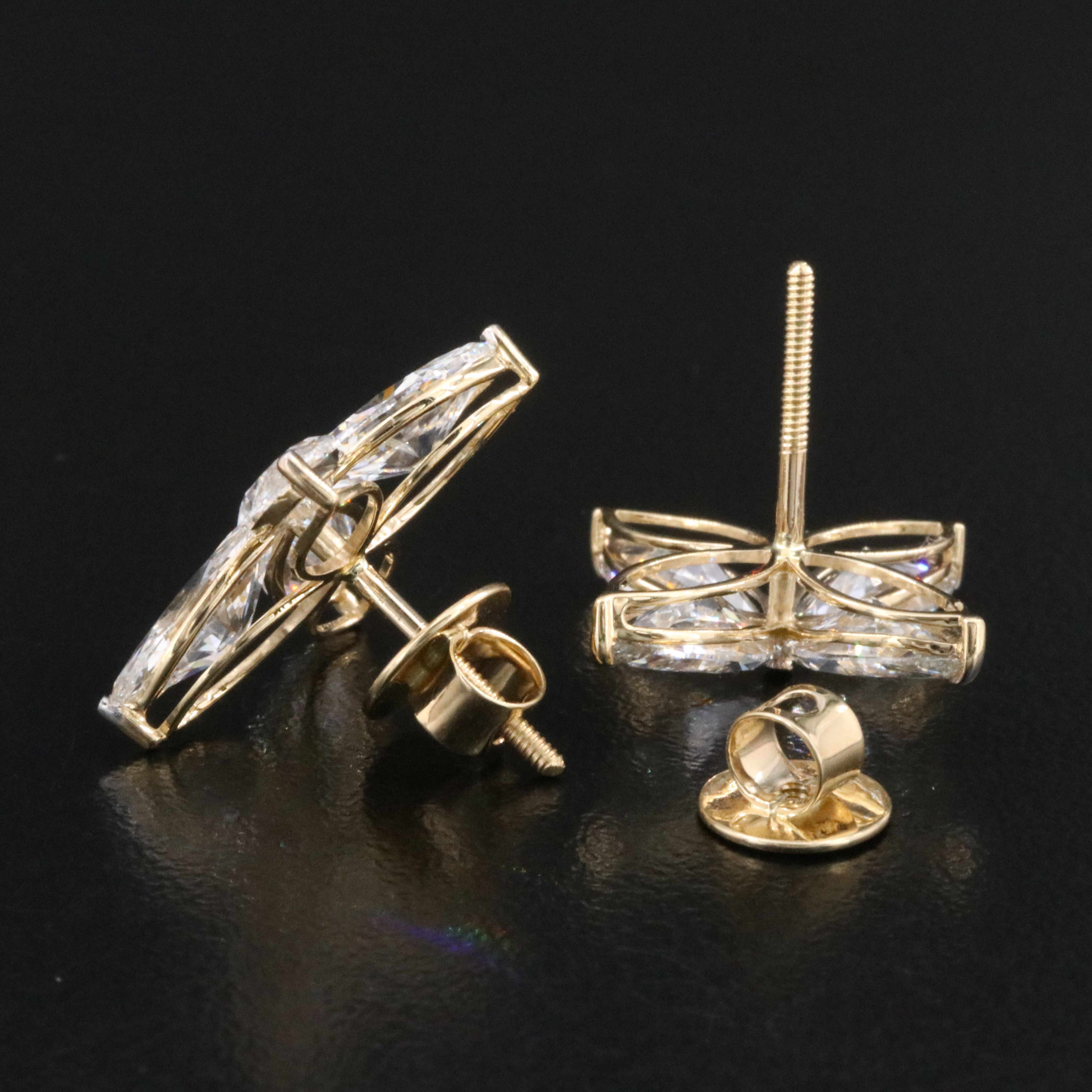 14K 6.84 CTW Lab Grown Diamond Earrings