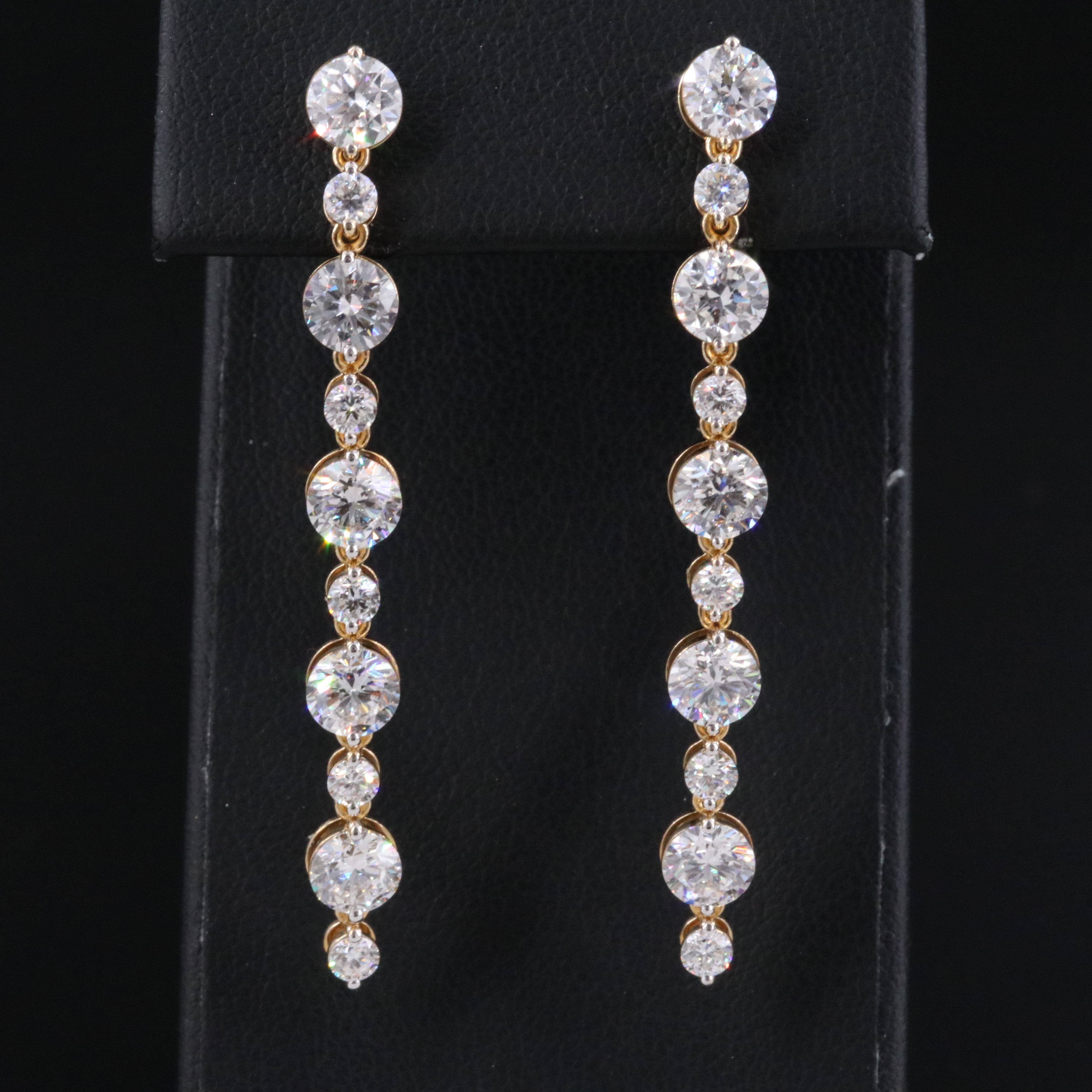 14K 6.15 CTW Lab Grown Diamond Earrings