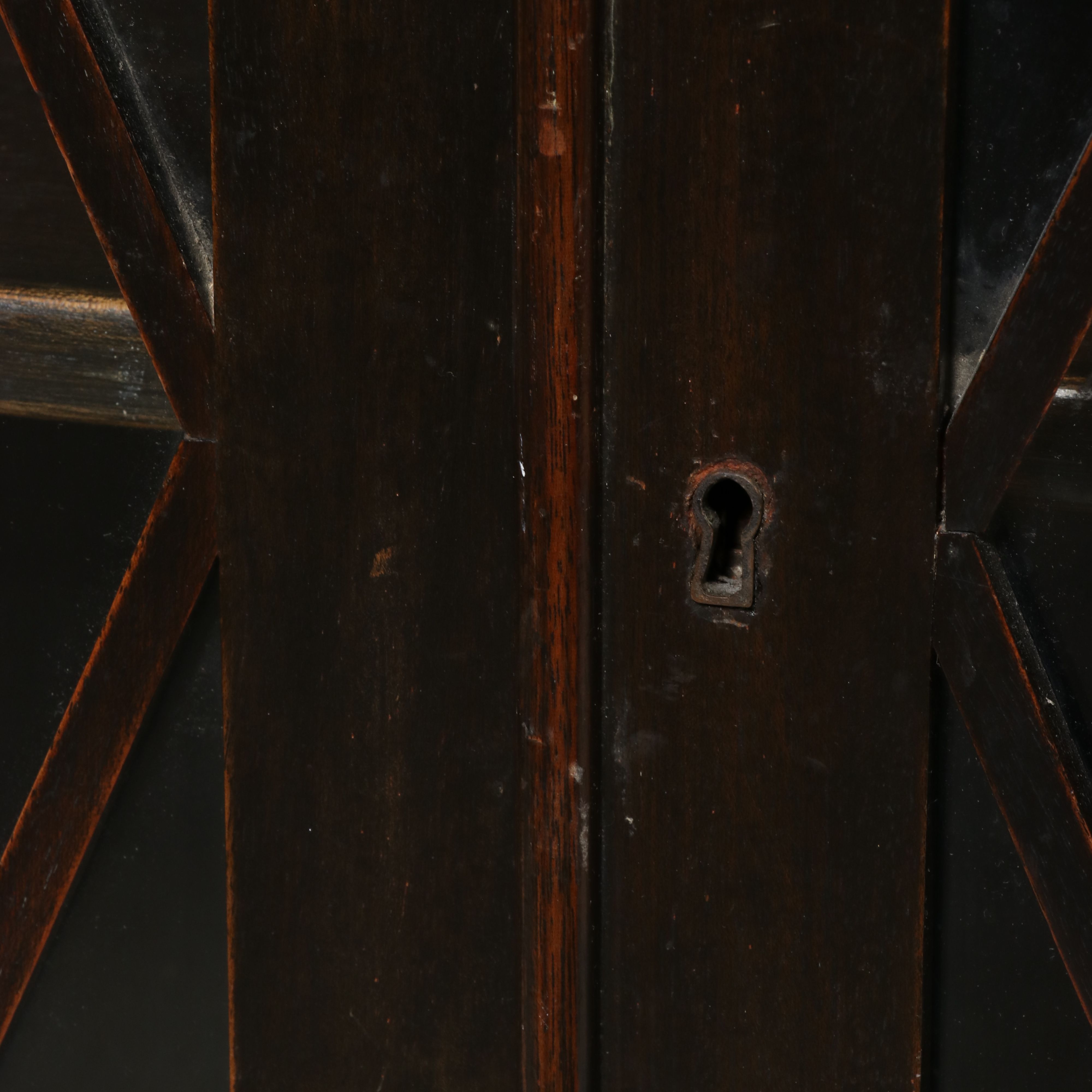 George III Style Mahogany Cabinet Bookcase, Early 20th Century