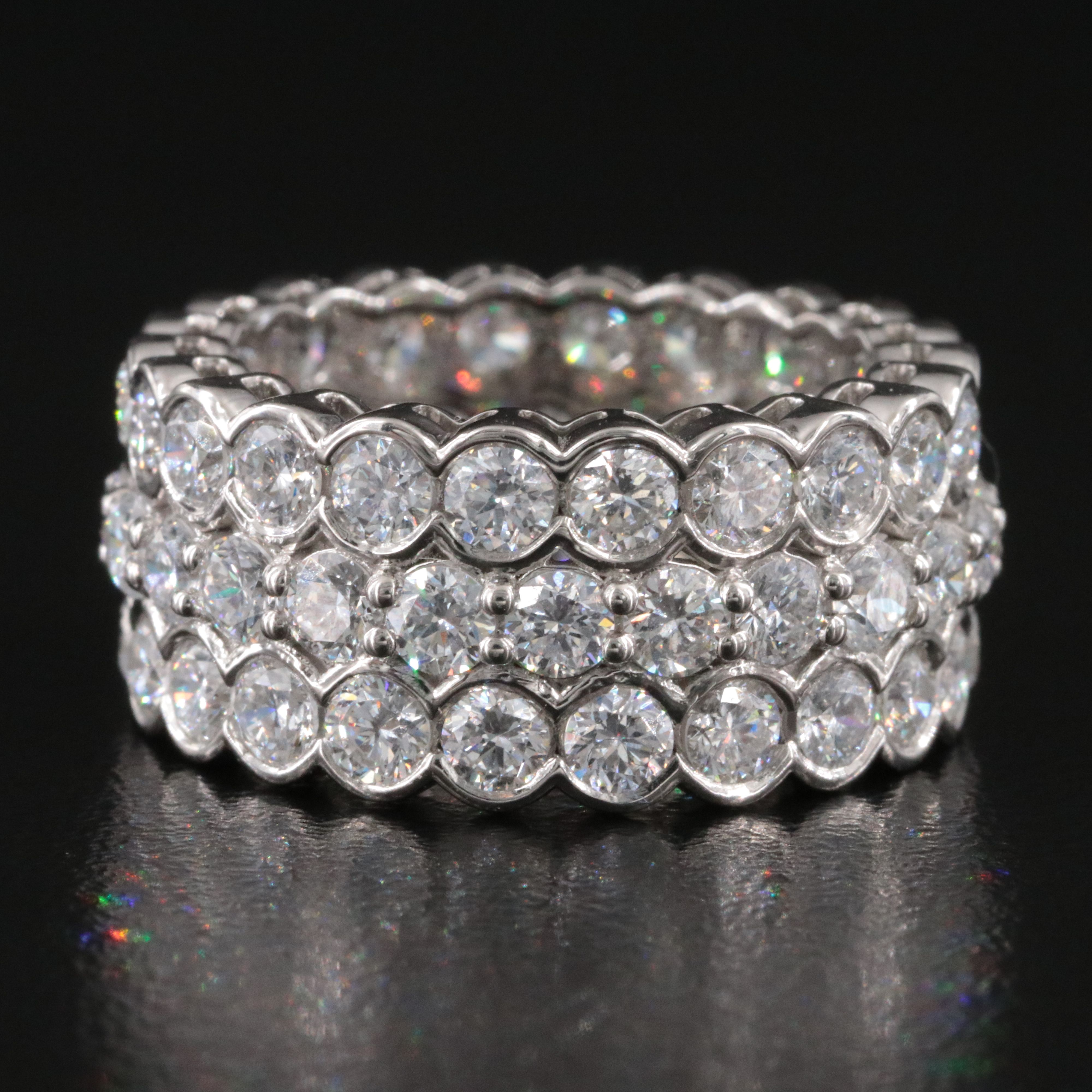 Platinum 5.88 CTW Lab Grown Diamond Eternity Band