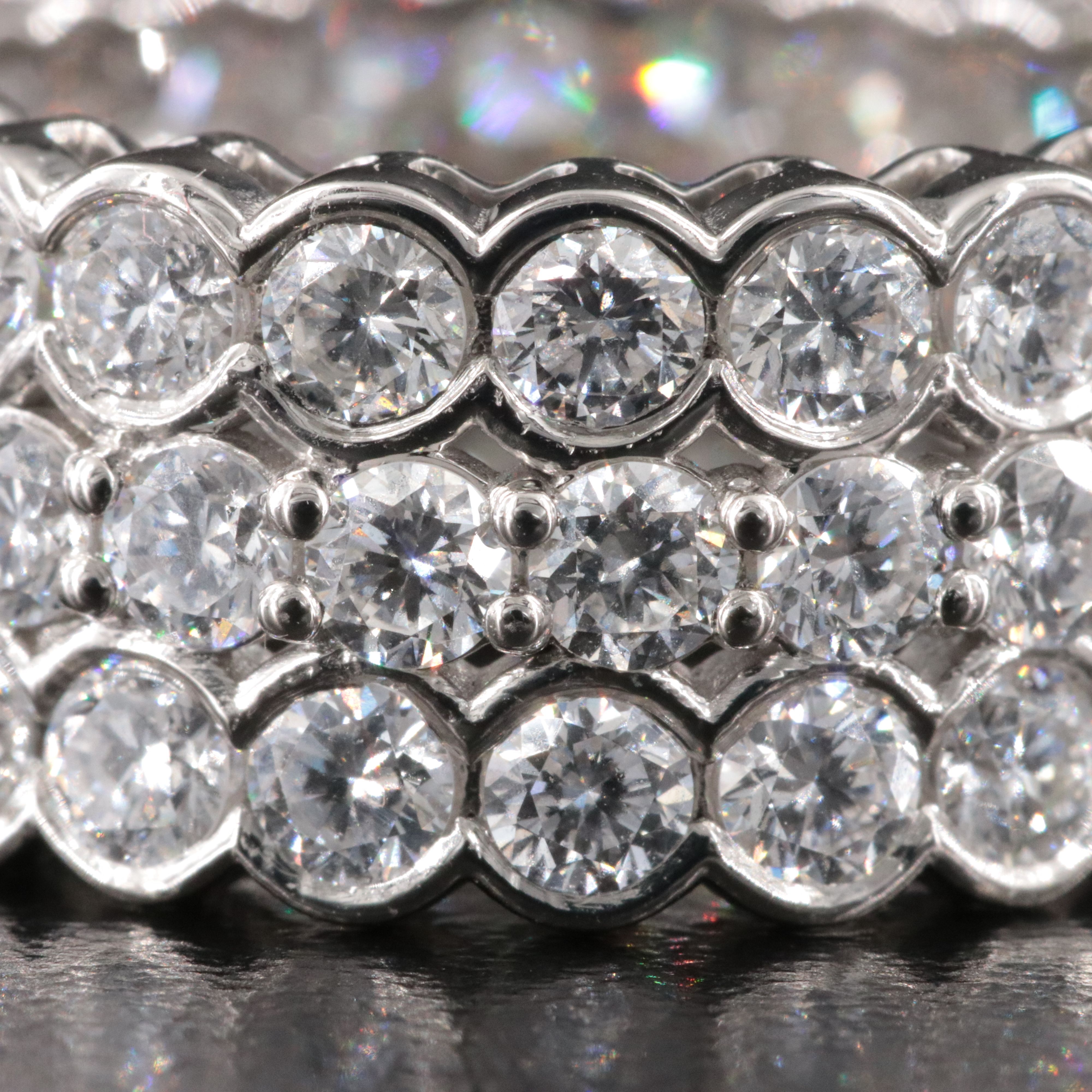 Platinum 5.88 CTW Lab Grown Diamond Eternity Band