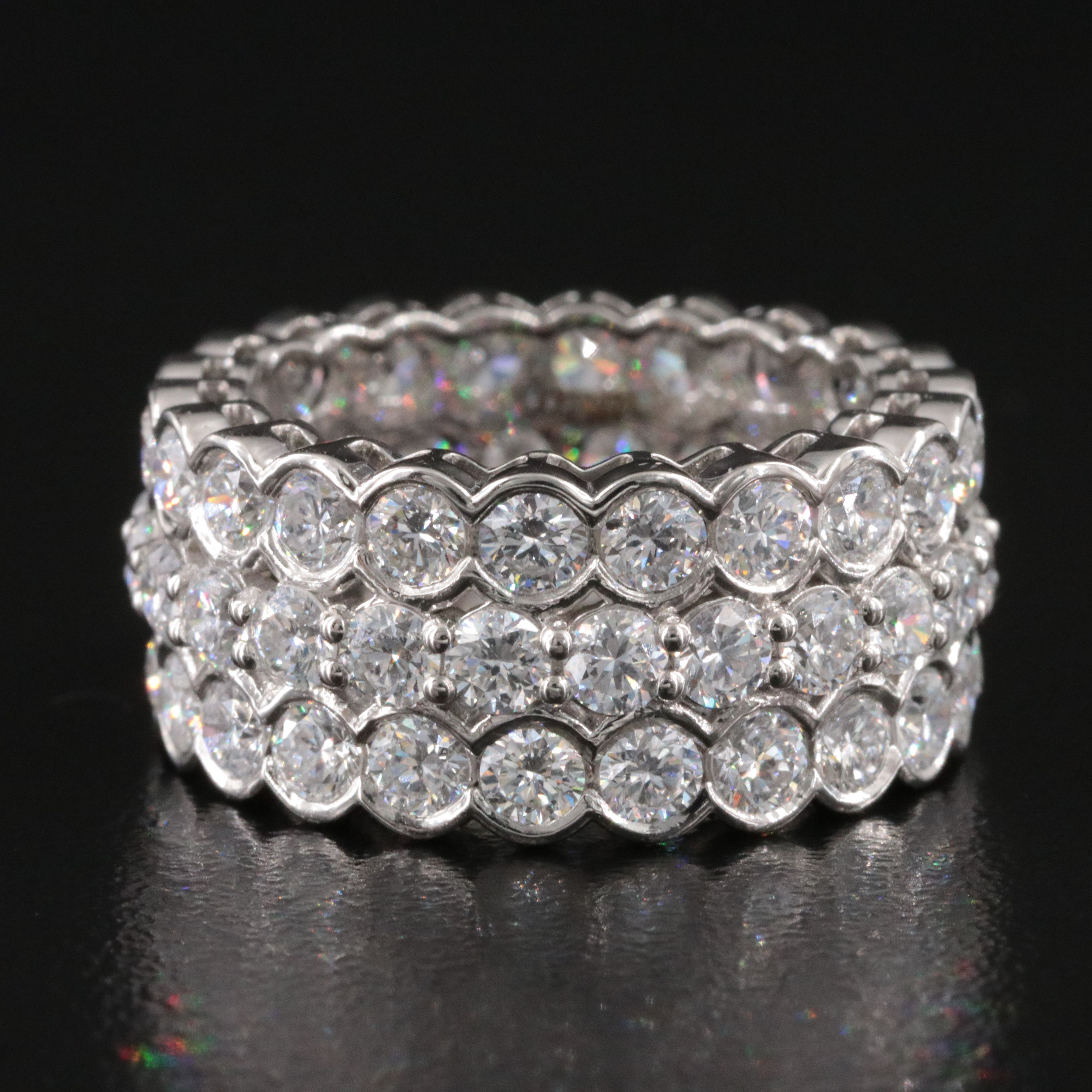 Platinum 5.88 CTW Lab Grown Diamond Eternity Band