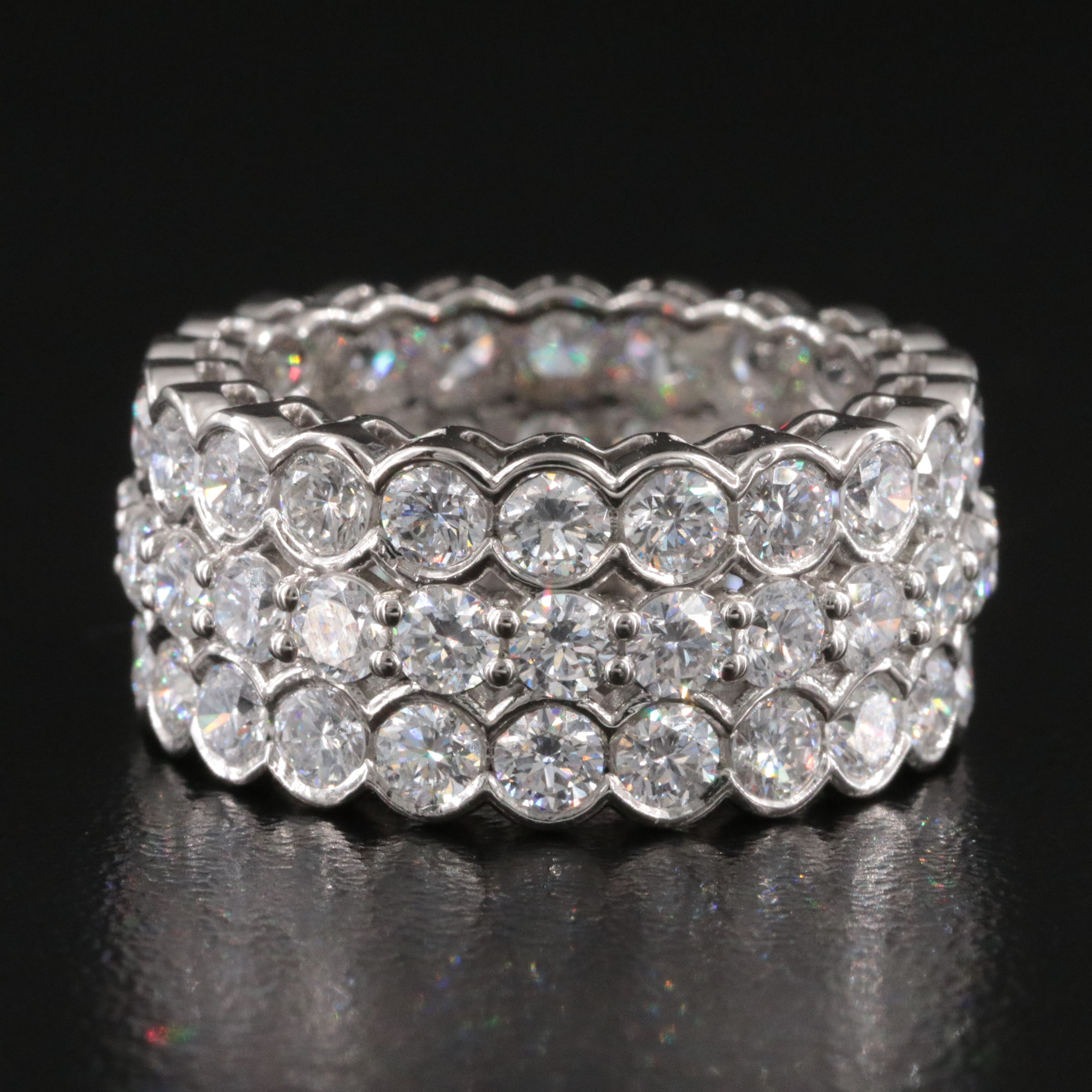 Platinum 5.88 CTW Lab Grown Diamond Eternity Band