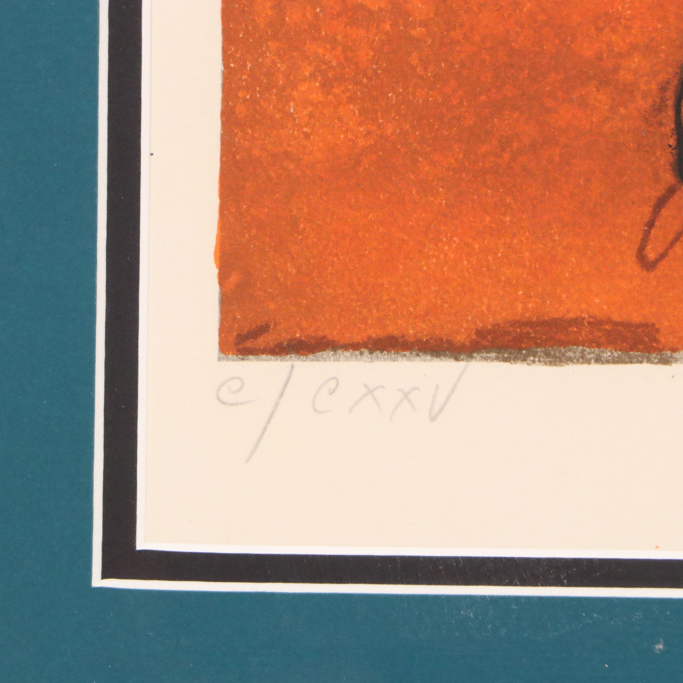 Lithograph After Theo Tobiasse "Un chant de violon qui nous sort de Mitzrain"