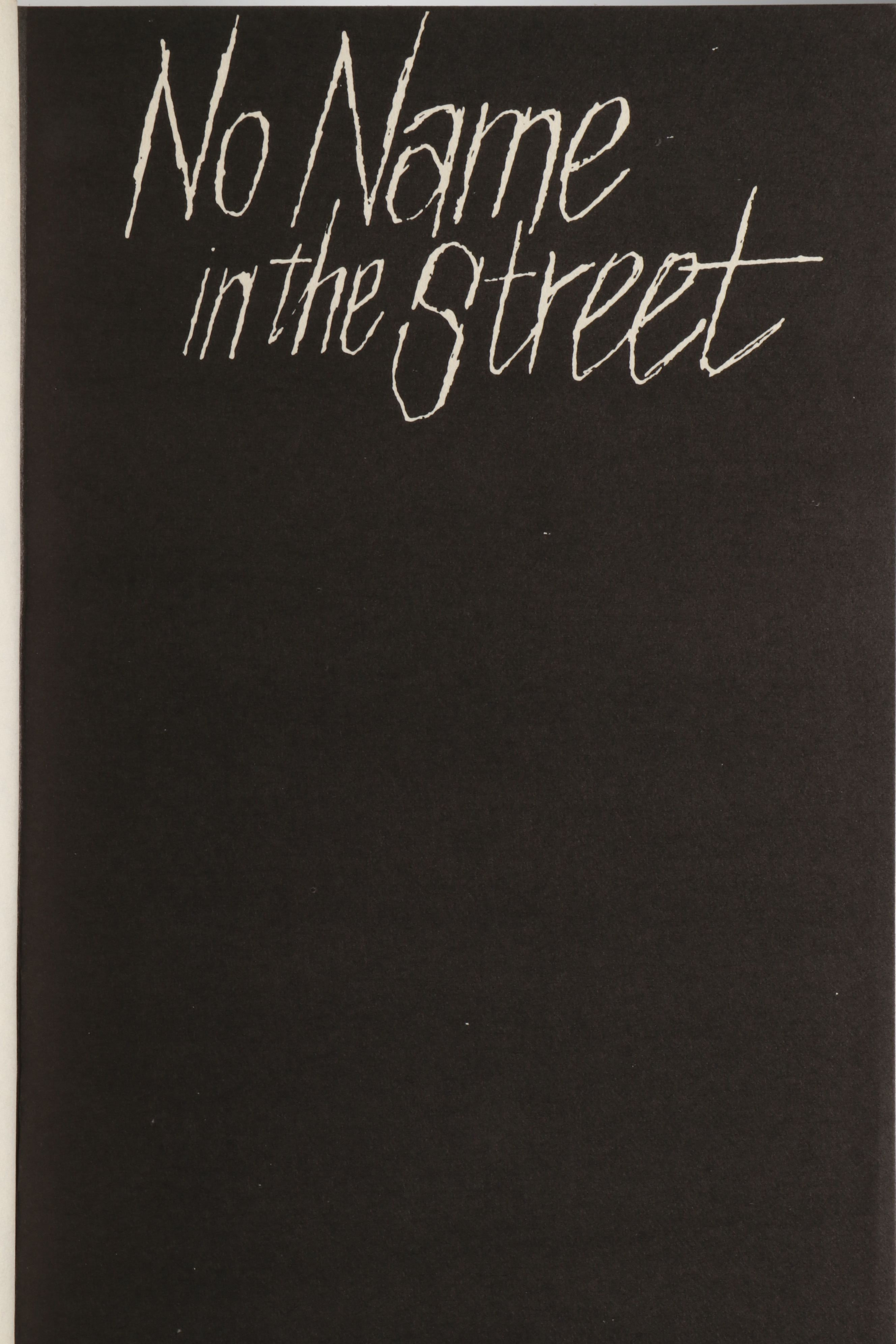 First Printing "No Name in the Street" by James Baldwin, 1972