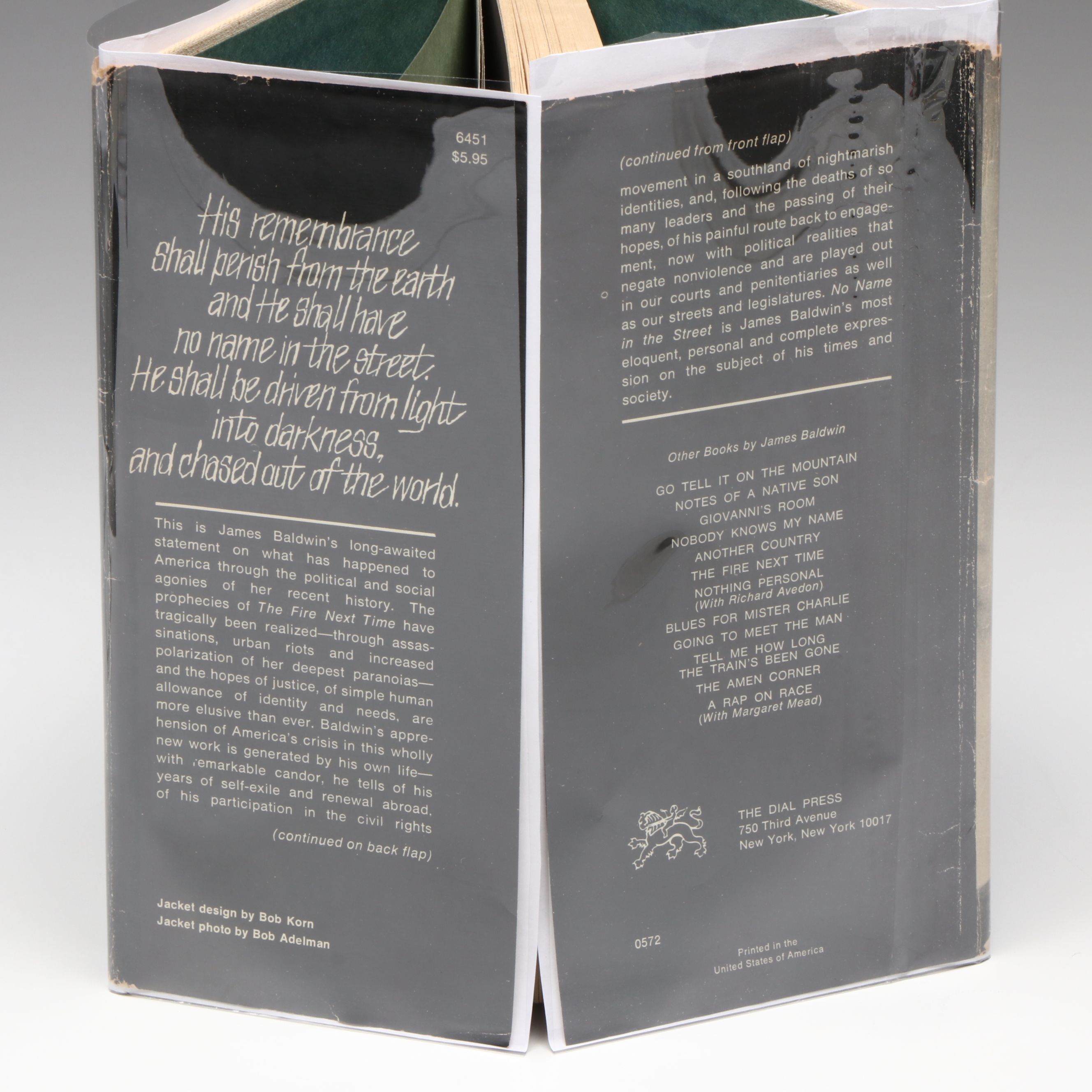 First Printing "No Name in the Street" by James Baldwin, 1972