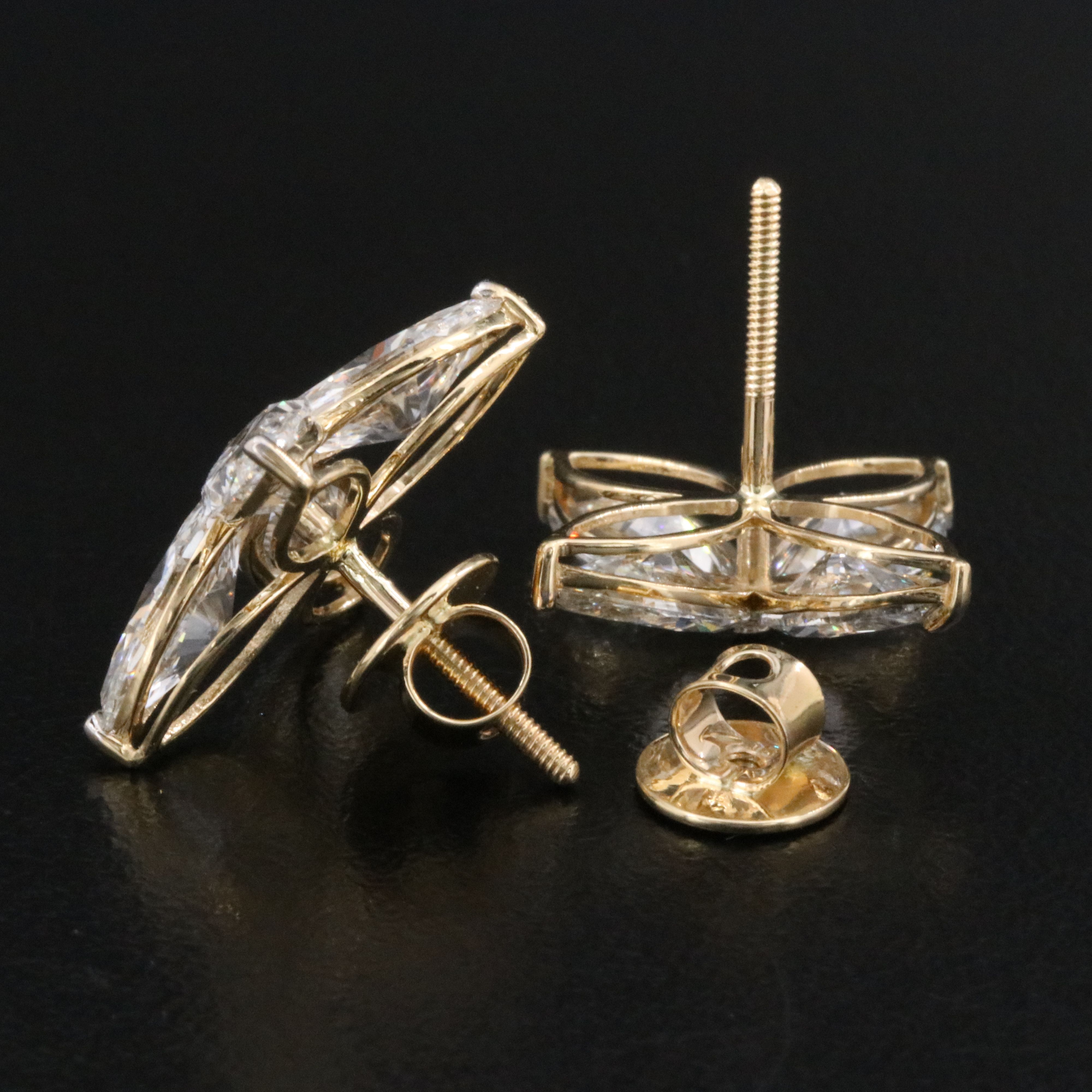 14K 6.58 CTW Lab Grown Diamond Earrings